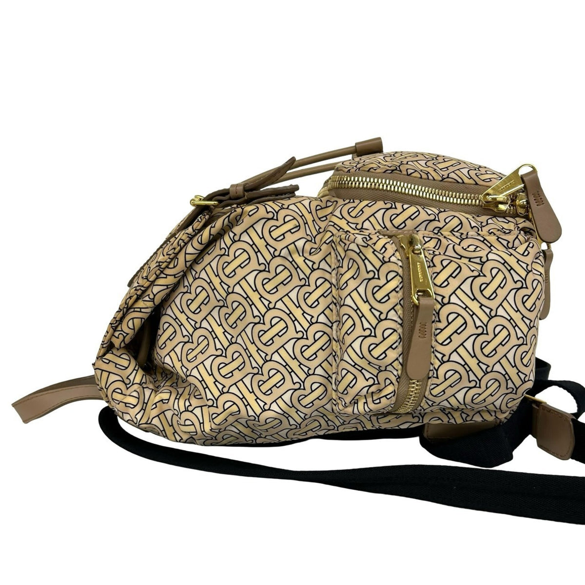 Burberry Beige Nylon Leather Backpack (Pre-Owned)