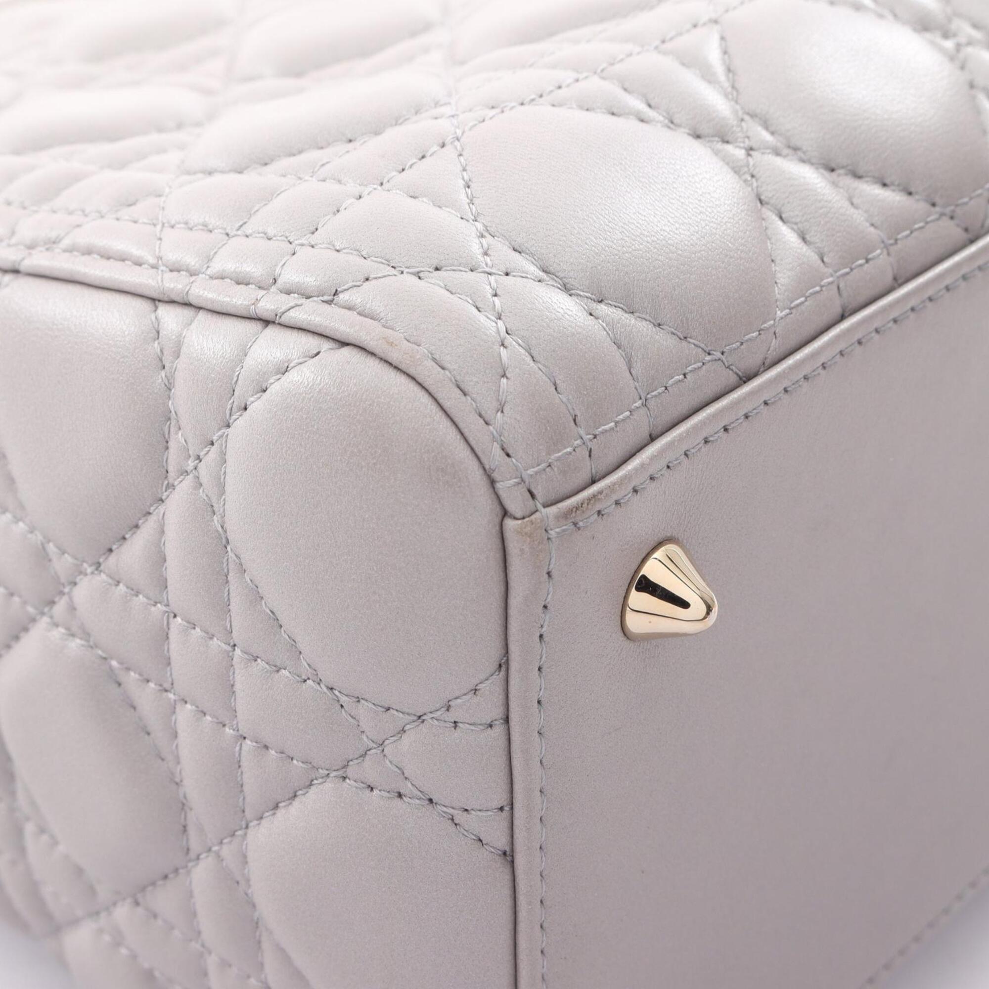 Christian Dior Gray Leather Handbag (Pre-Owned)