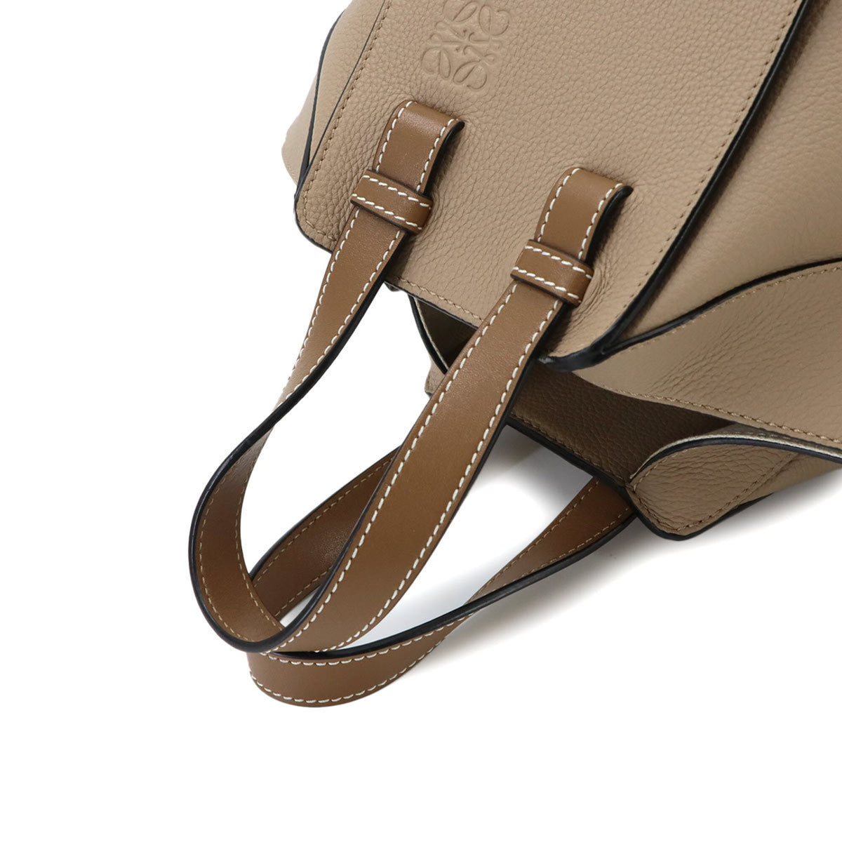 Loewe Hammock Beige Brown Leather Handbag (Pre-Owned)