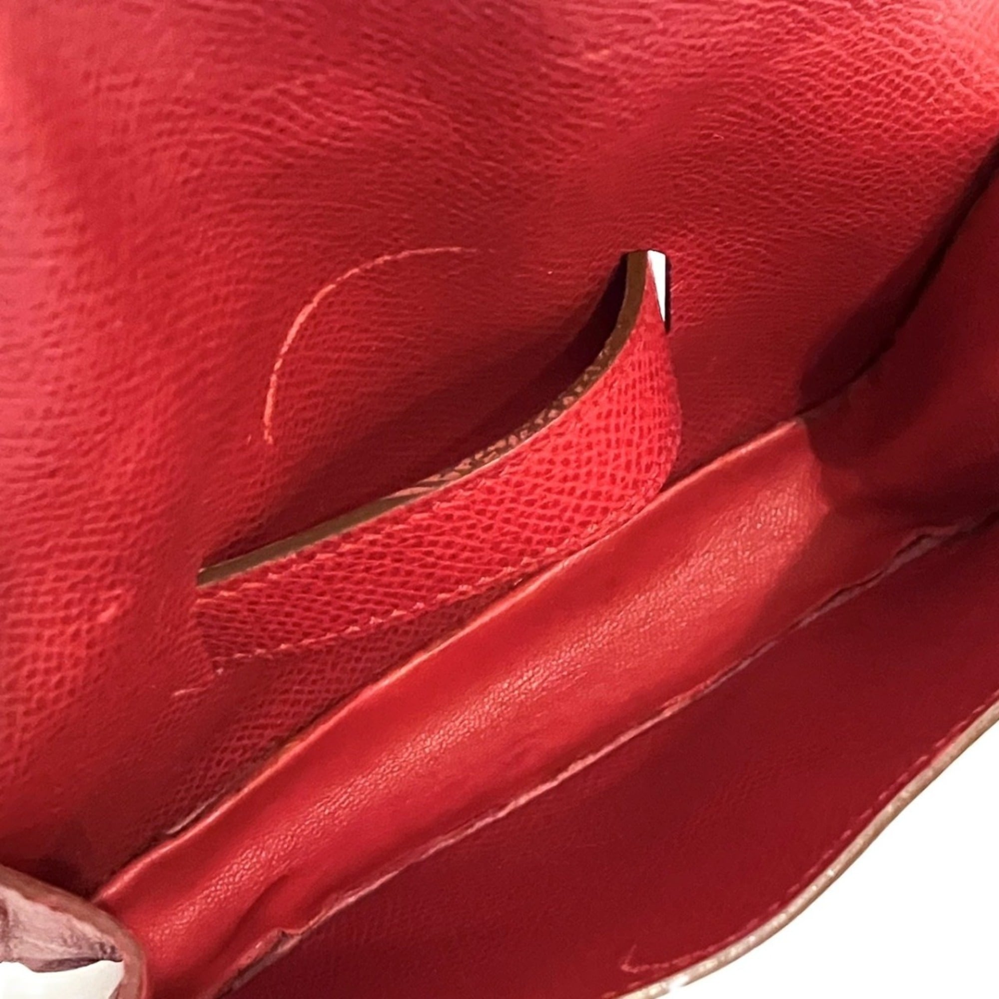 Hermes Red Color Courchevel Leather Fanny Pack Pochette (Pre-Owned)