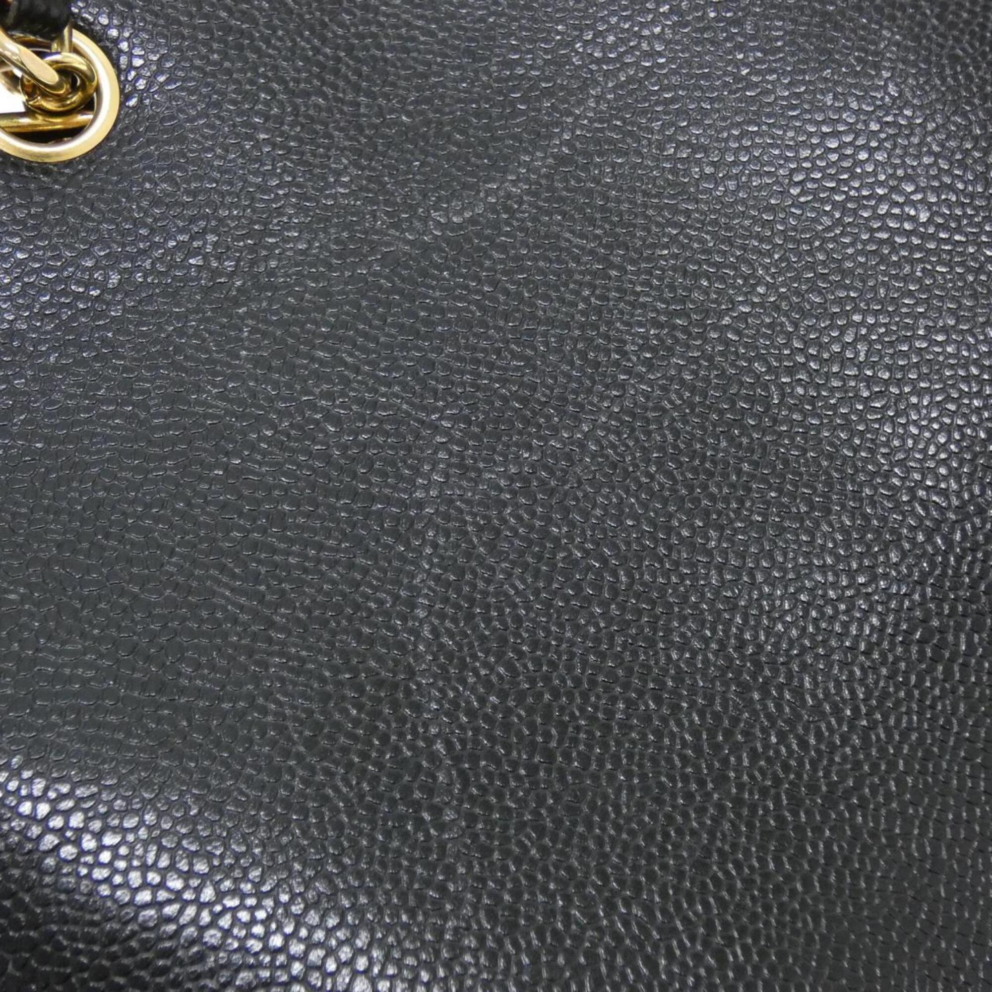 Chanel Black Grained Calfskin Shoulder Bag (Pre-Owned)