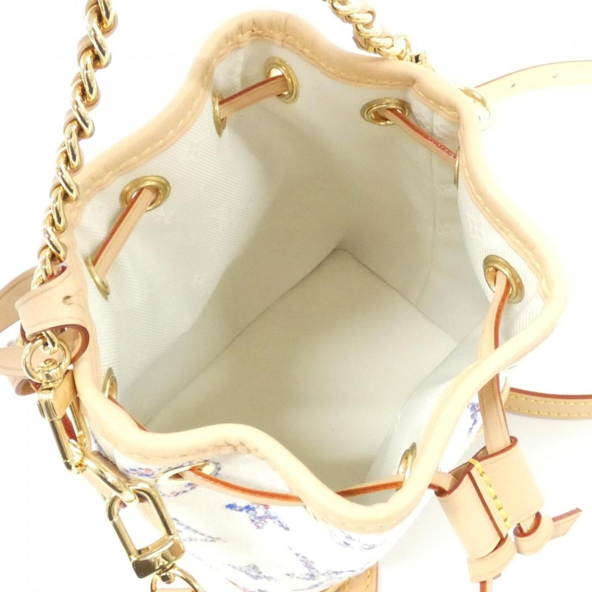 Louis Vuitton White Jacquard Canvas Shoulder Bag (Pre-Owned)