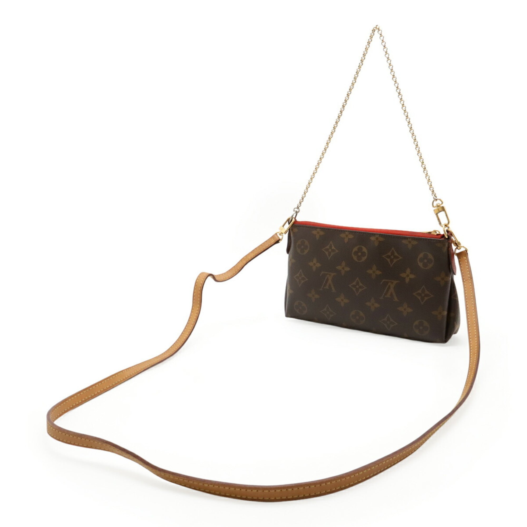 Louis Vuitton Cerise Monogram Red Color Monogram Leather Clutch Bag Shoulder Bag (Pre-Owned)
