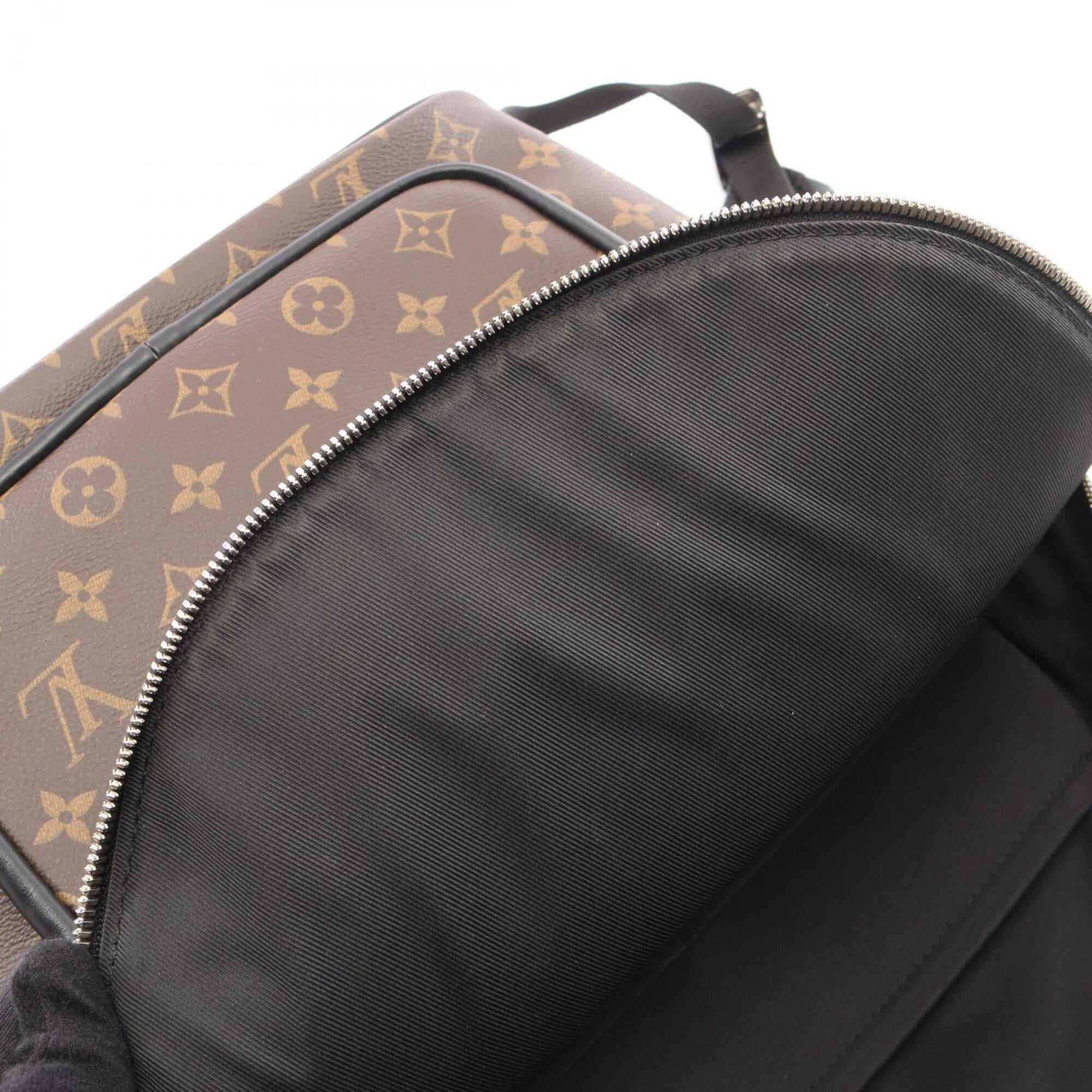 Louis Vuitton Black Brown Monogram Macassar Coated Canvas Leather Backpack (Pre-Owned)