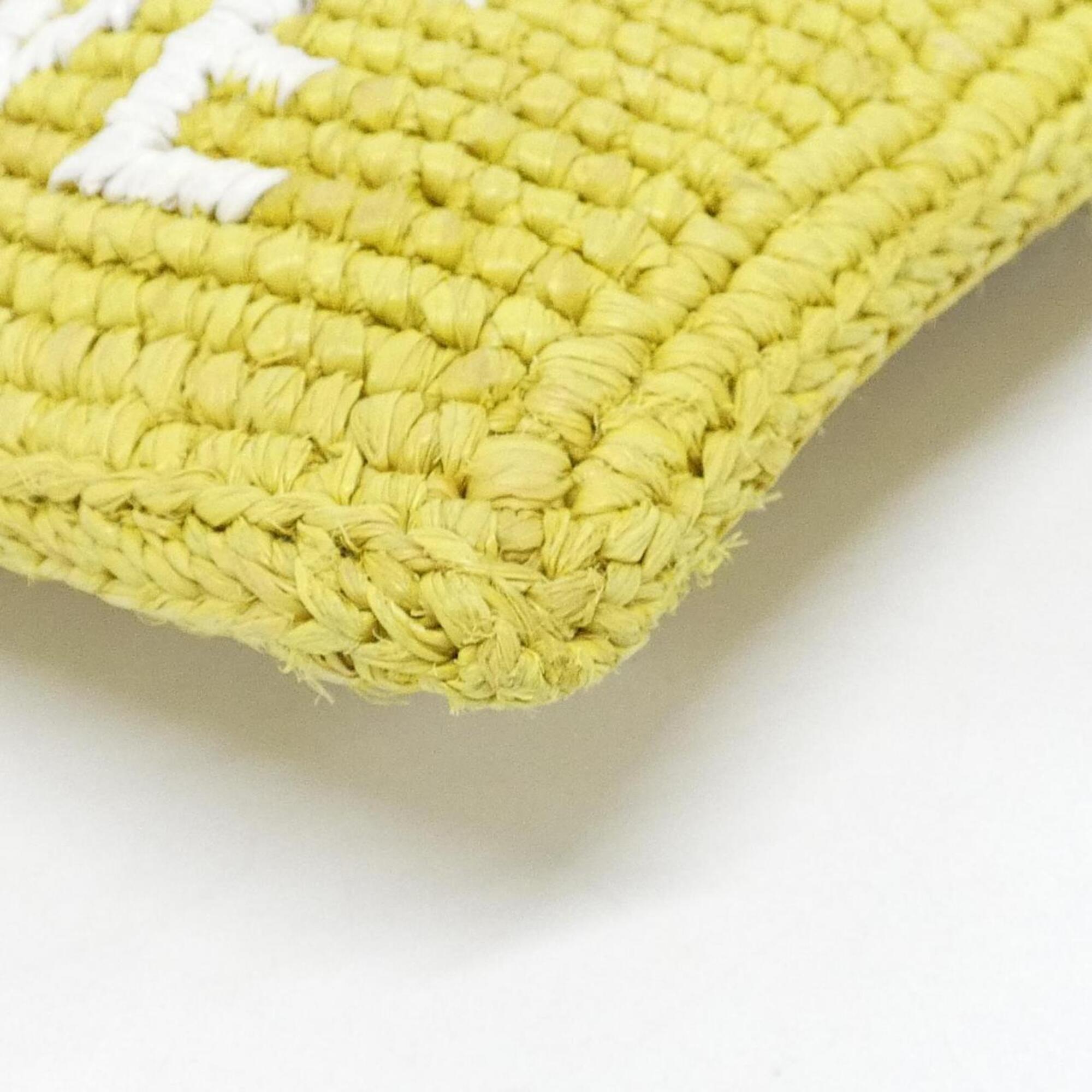Loewe Yellow Raffia Shoulder Bag (Pre-Owned)