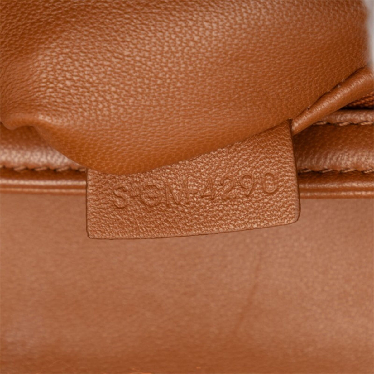 Celine Beige Brown Canvas Shoulder Bag (Pre-Owned)