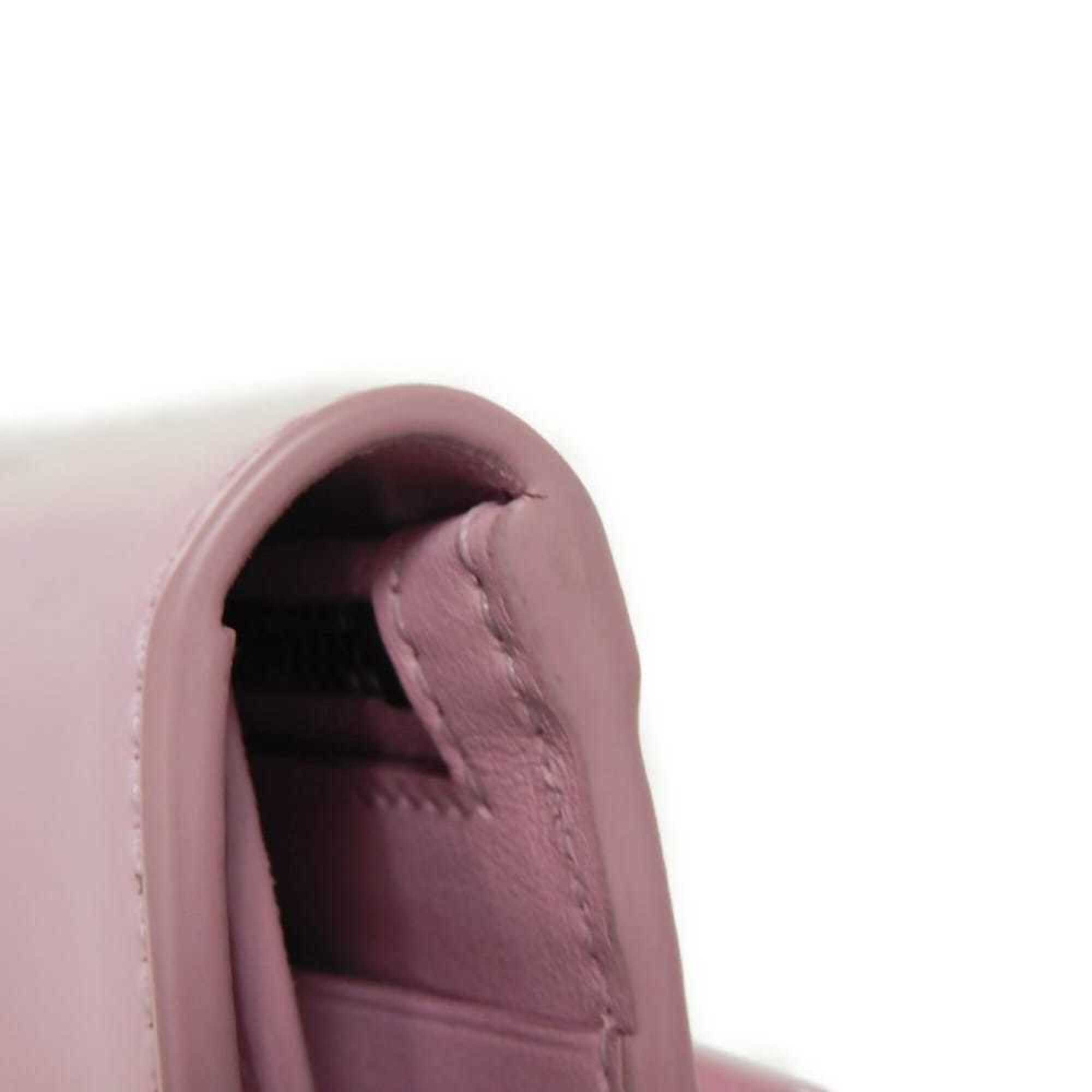 Salvatore Ferragamo Pink Leather Long Wallet (Tri-Fold) (Pre-Owned)