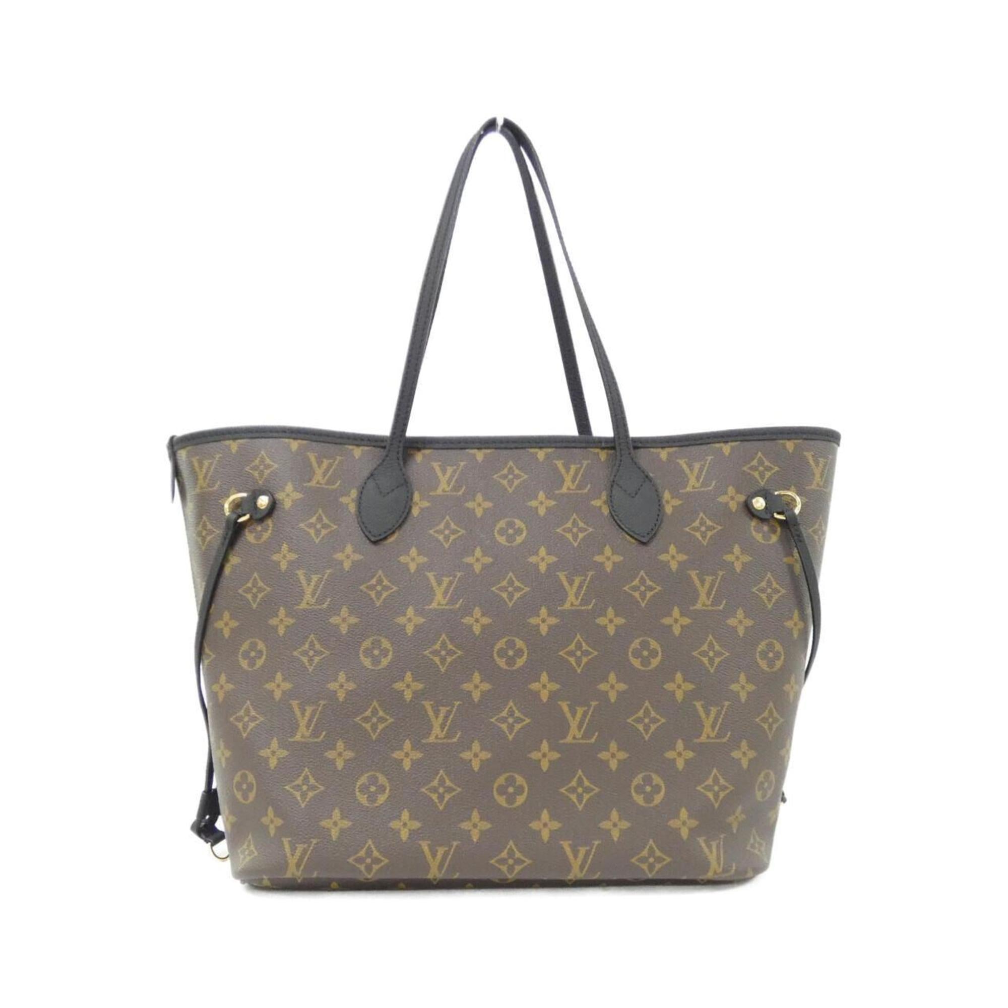 Louis Vuitton Monogram Black Marron Coated Canvas Leather Handbag (Pre-Owned)