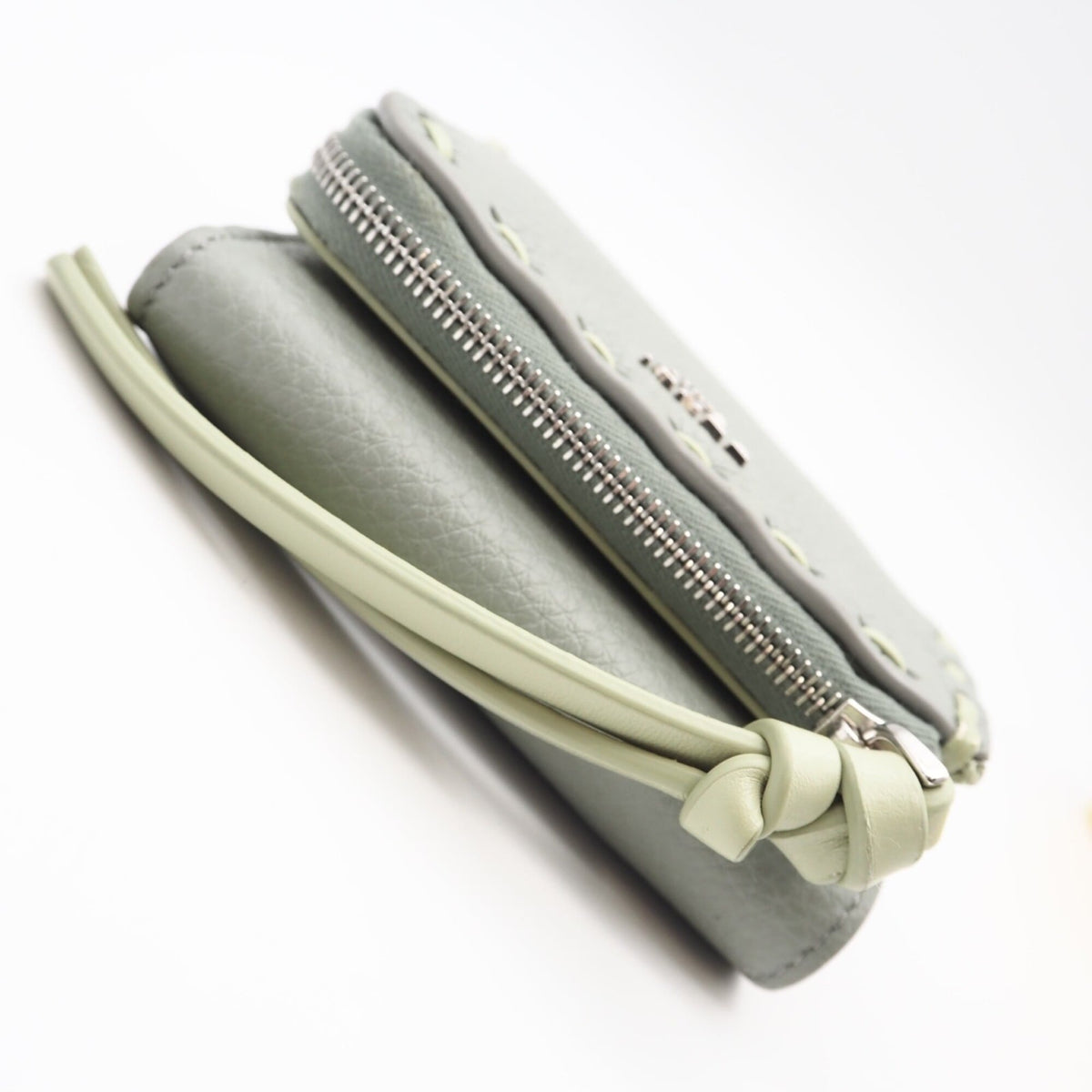 Fendi Green Leather Wallet (Tri-Fold) (Pre-Owned)