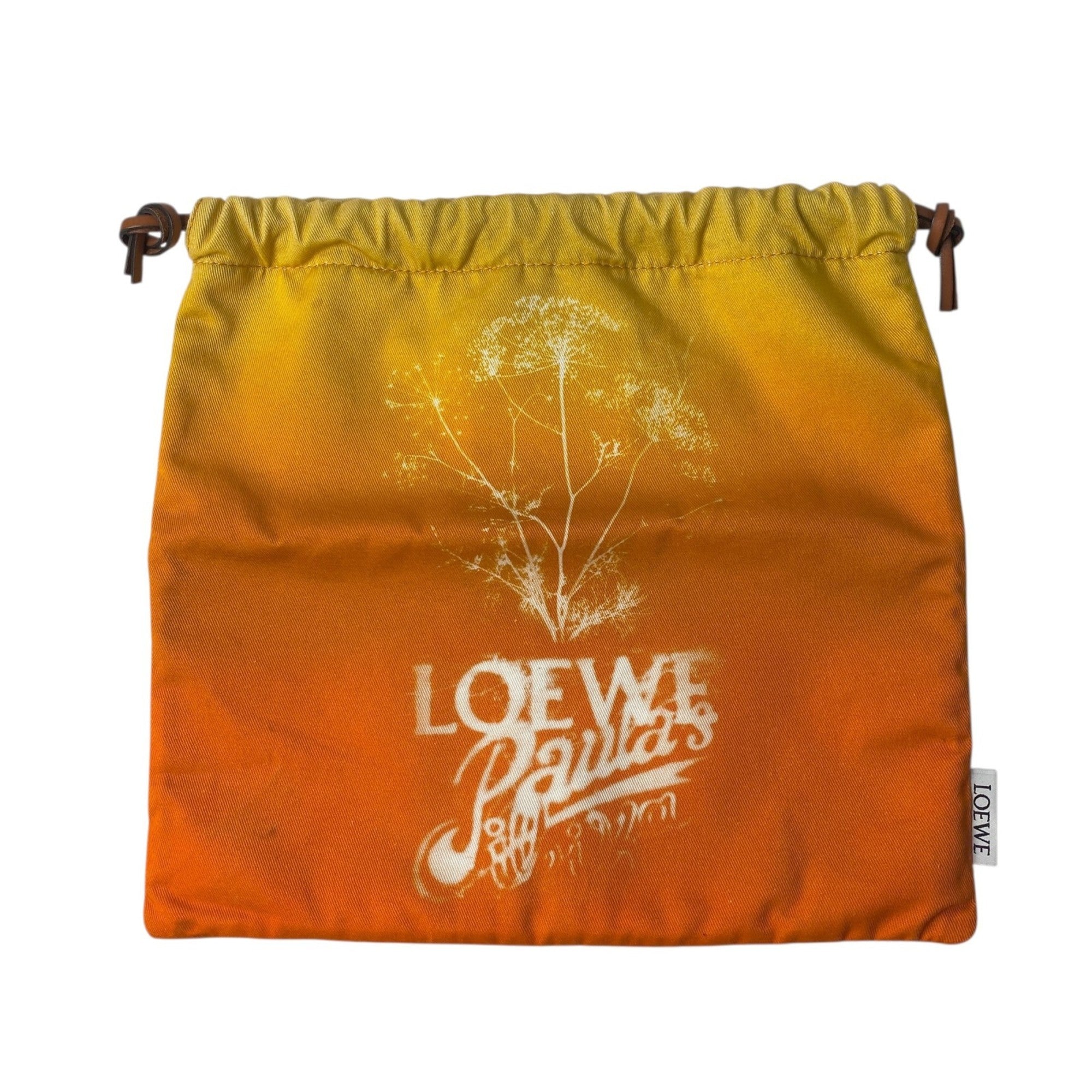 Loewe Orange Yellow Cotton Leather Pouch (Pre-Owned)