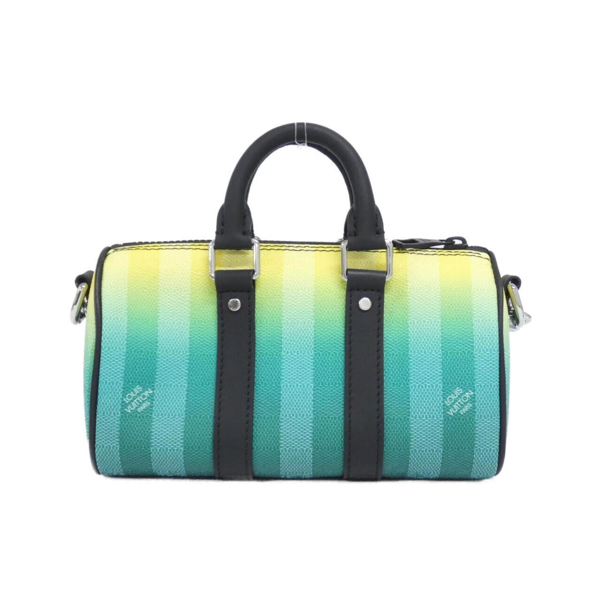 Louis Vuitton Vert Coated Canvas Boston Bag (Pre-Owned)