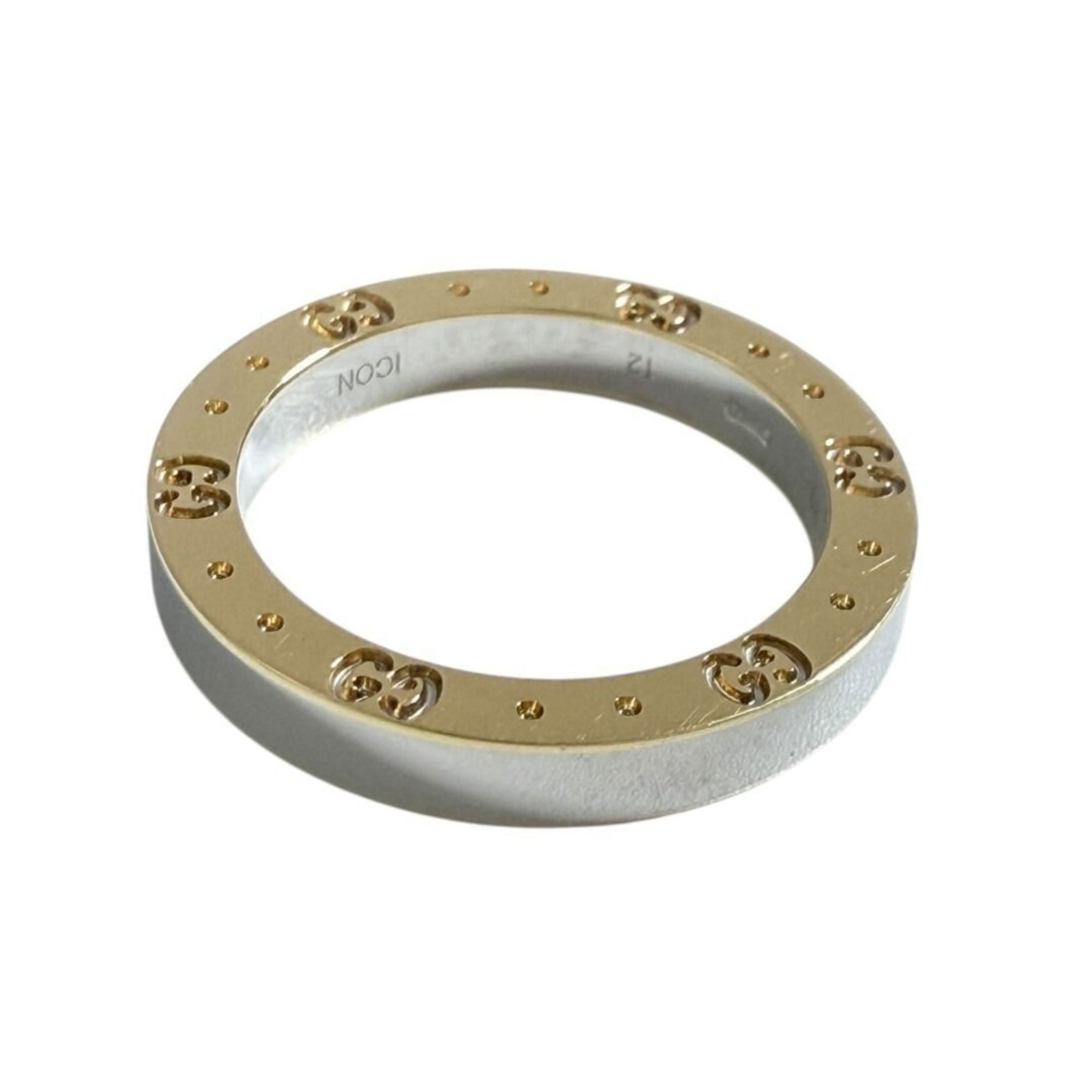 Gucci Yellow Gold (18K) Stainless Steel Band Ring (Pre-Owned)