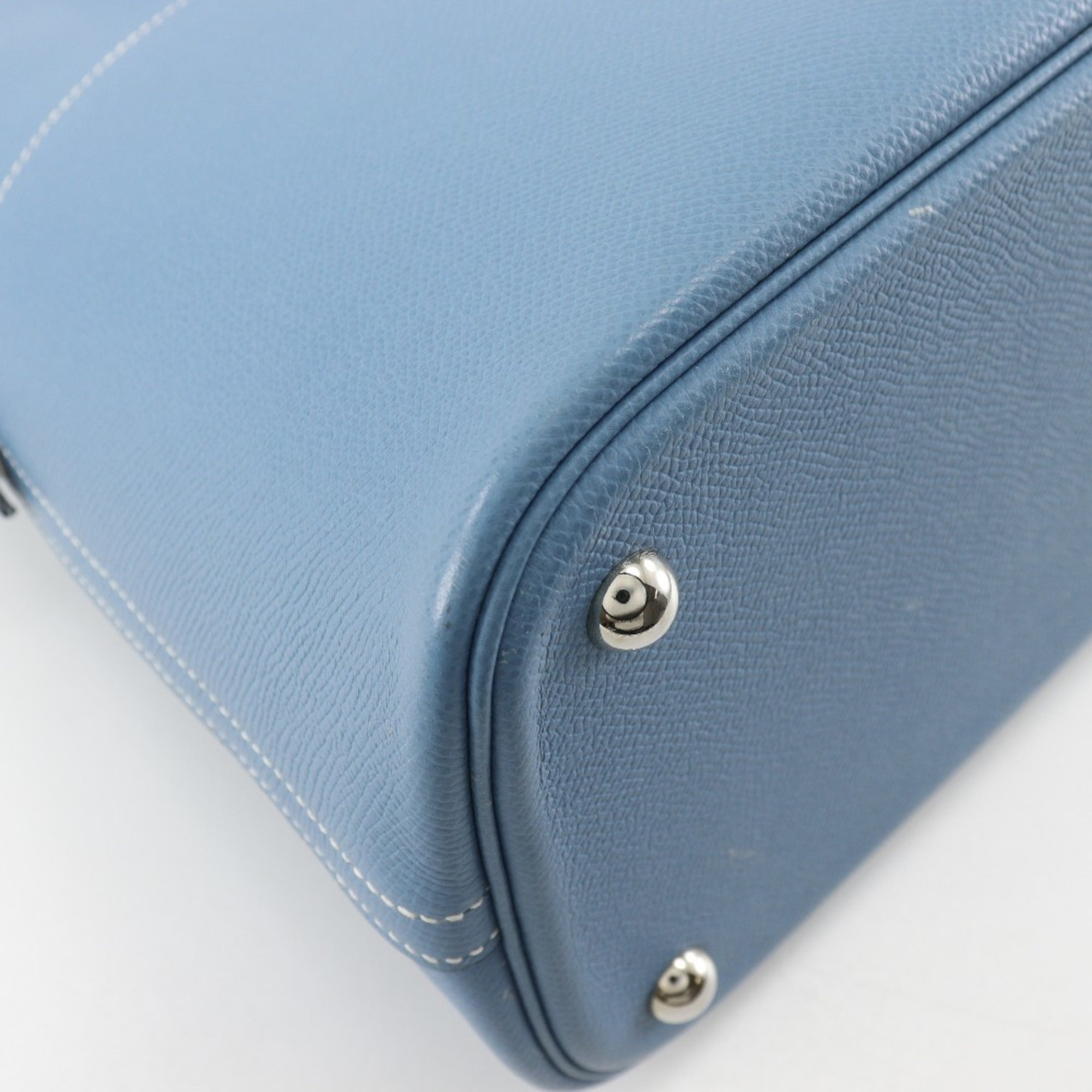 Hermes Bolide Blue Jean Epsom Leather Handbag (Pre-Owned)