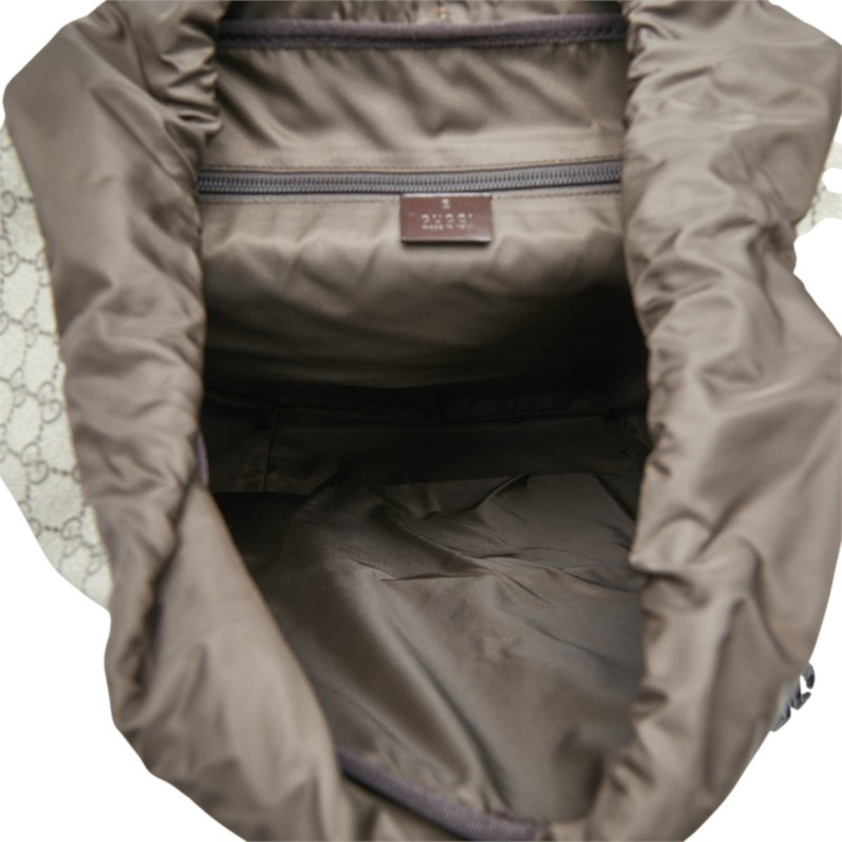 Gucci Beige Brown Pvc Leather Backpack (Pre-Owned)