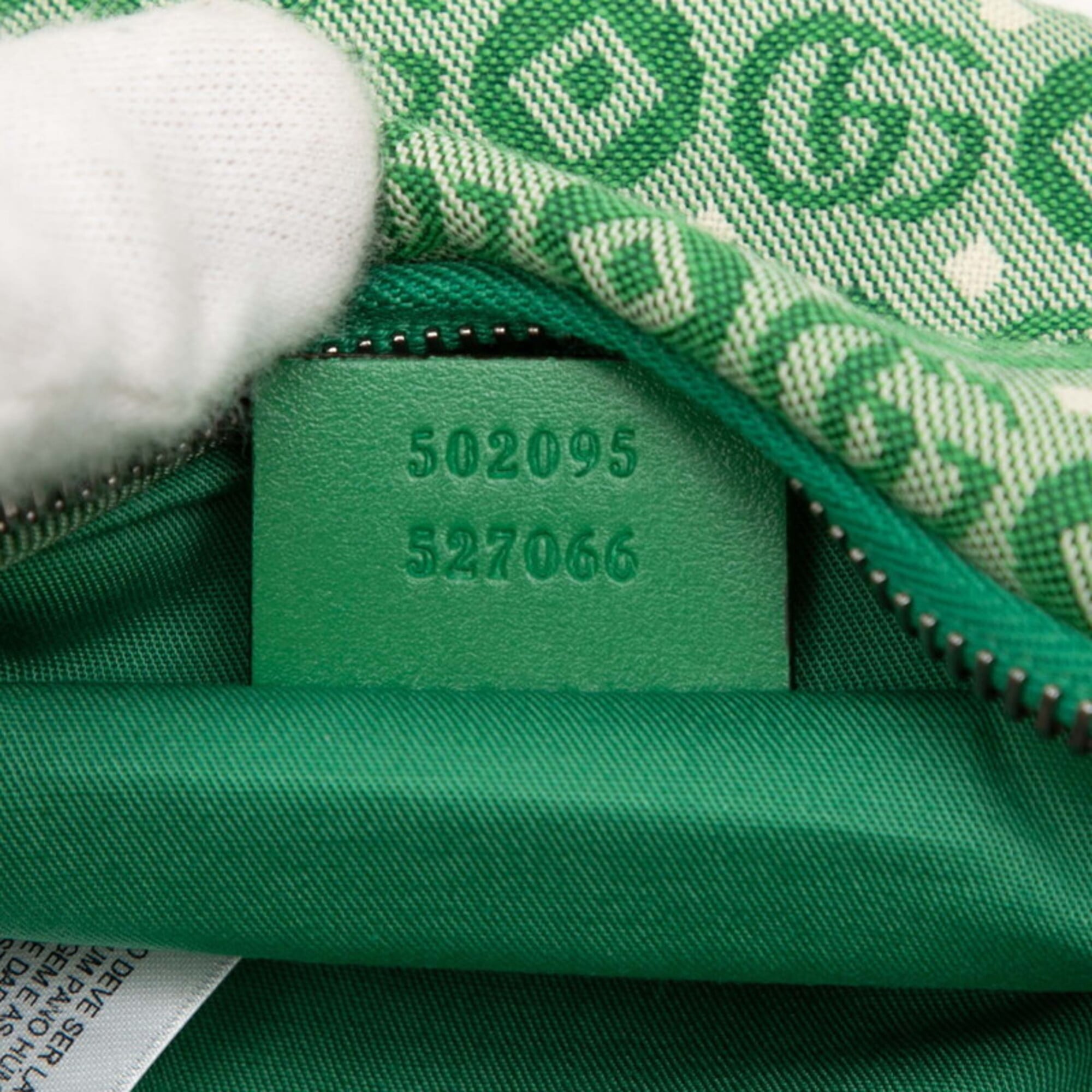 Gucci Green Multi-Color Canvas Sling Bag (Pre-Owned)
