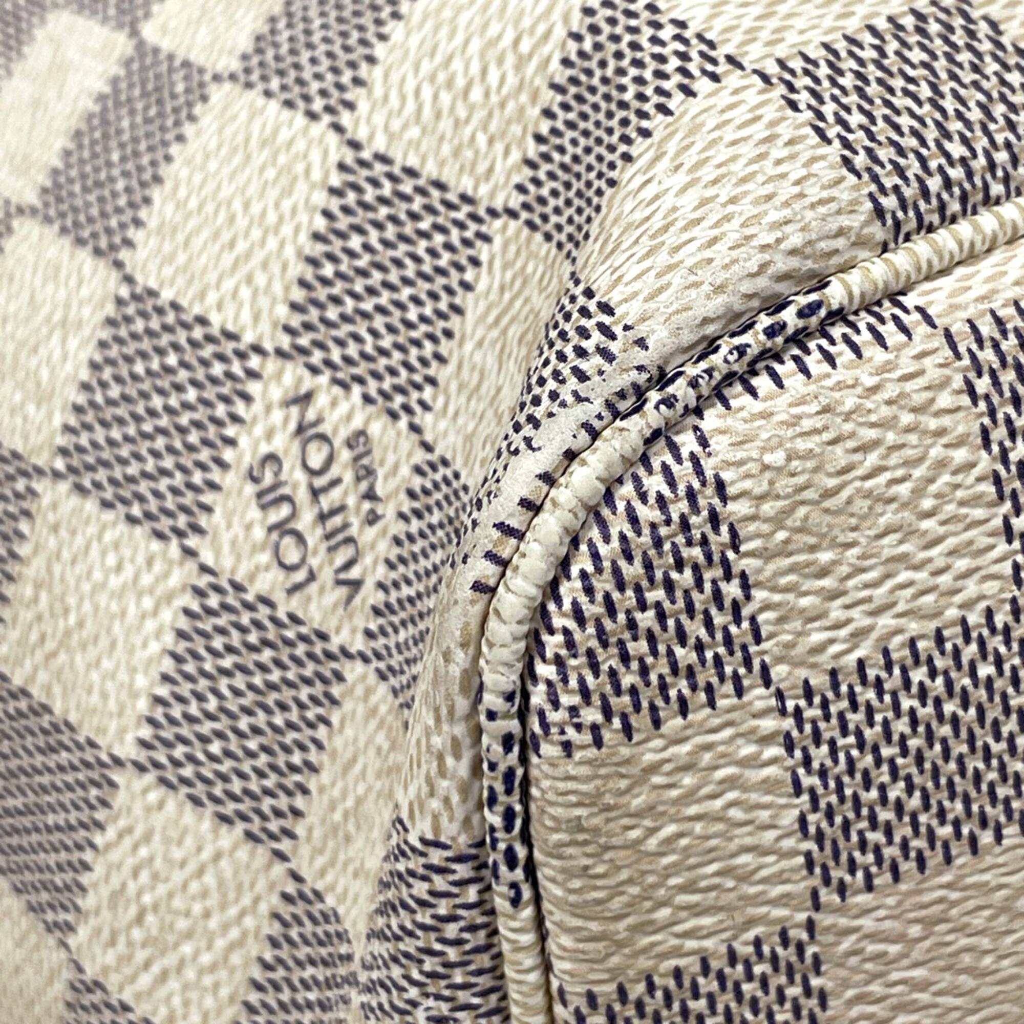 Louis Vuitton White Damier Azur Shoulder Bag Tote Bag (Pre-Owned)