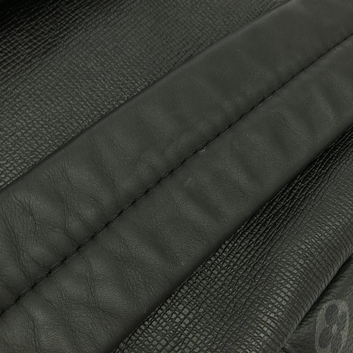 Louis Vuitton Black Coated Canvas Leather Backpack (Pre-Owned)