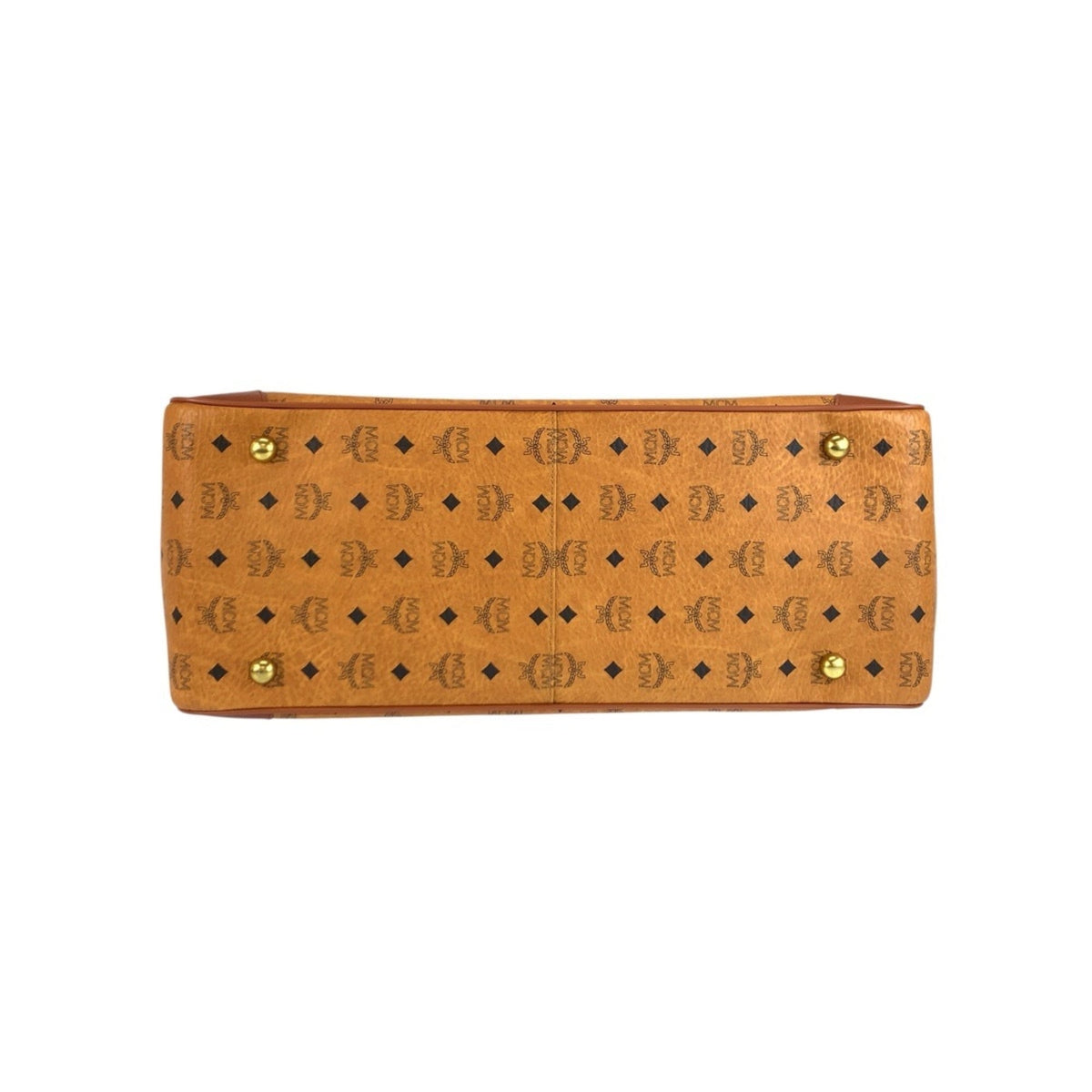 Mcm Brown Leather Boston Bag Shoulder Bag (Pre-Owned)