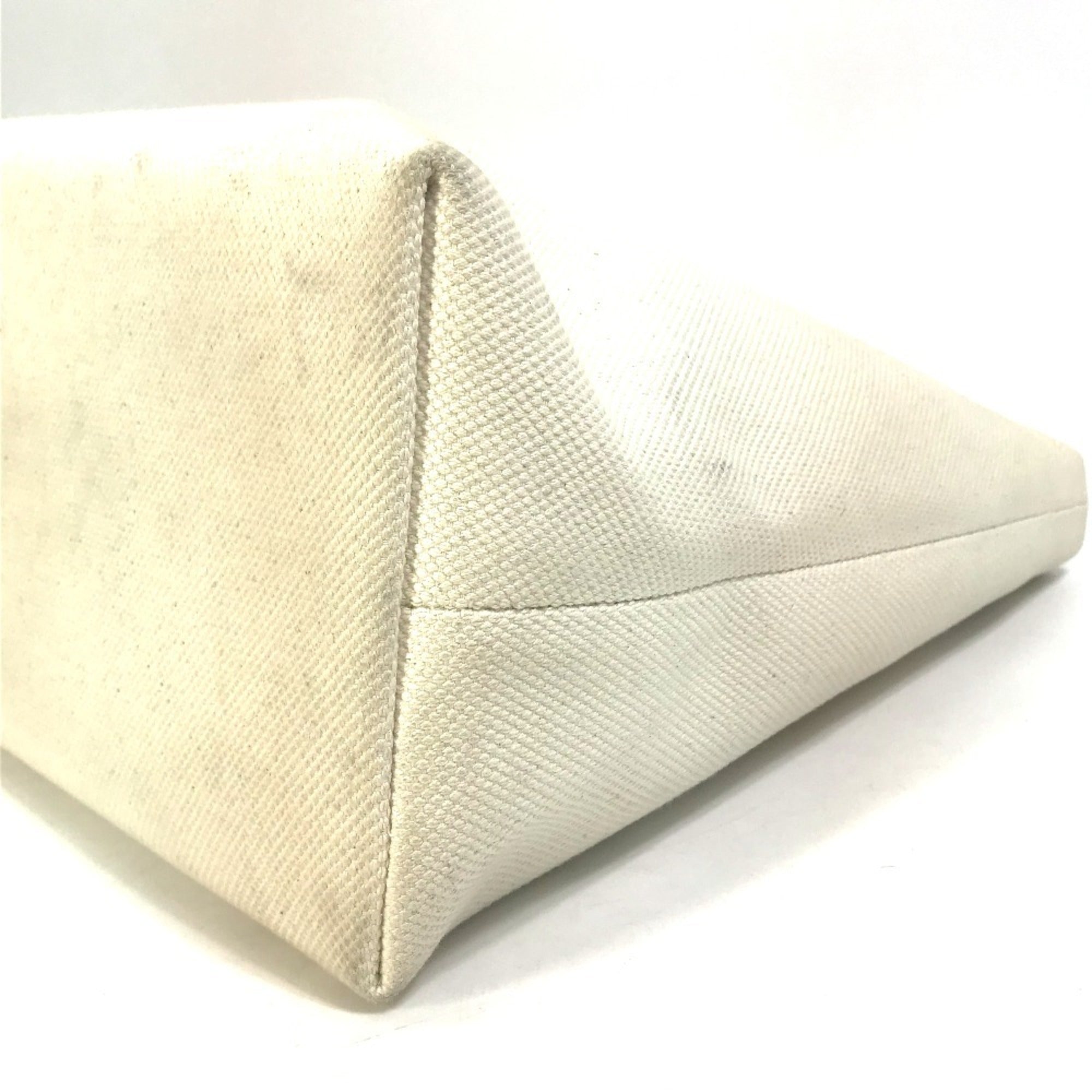 Celine Cabas Beige Canvas Leather Shoulder Bag Tote Bag (Pre-Owned)