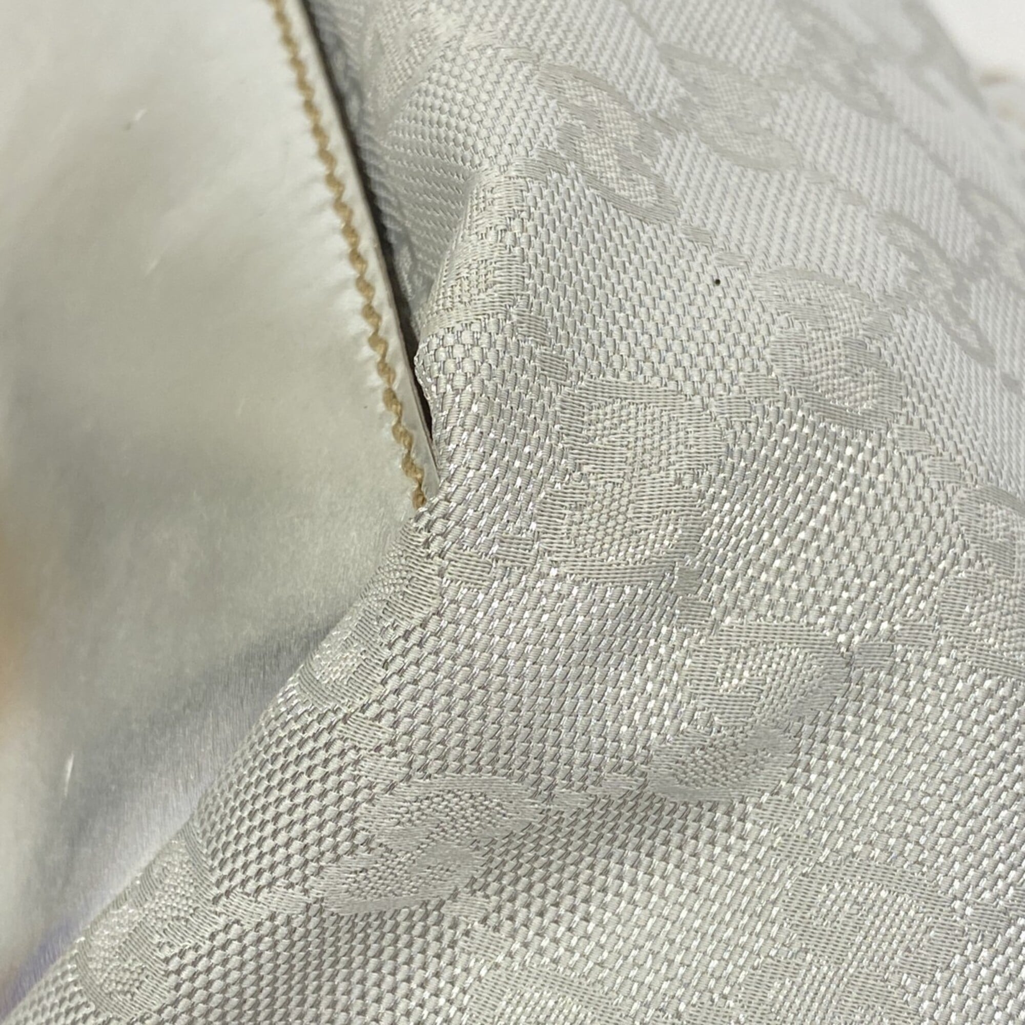 Gucci Silver Nylon Canvas Handbag (Pre-Owned)