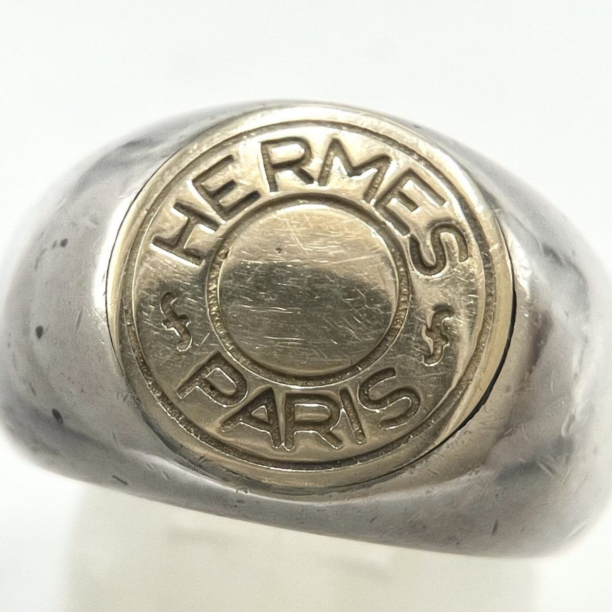 Hermes Gold (18K) Silver 925 Band Ring (Pre-Owned)