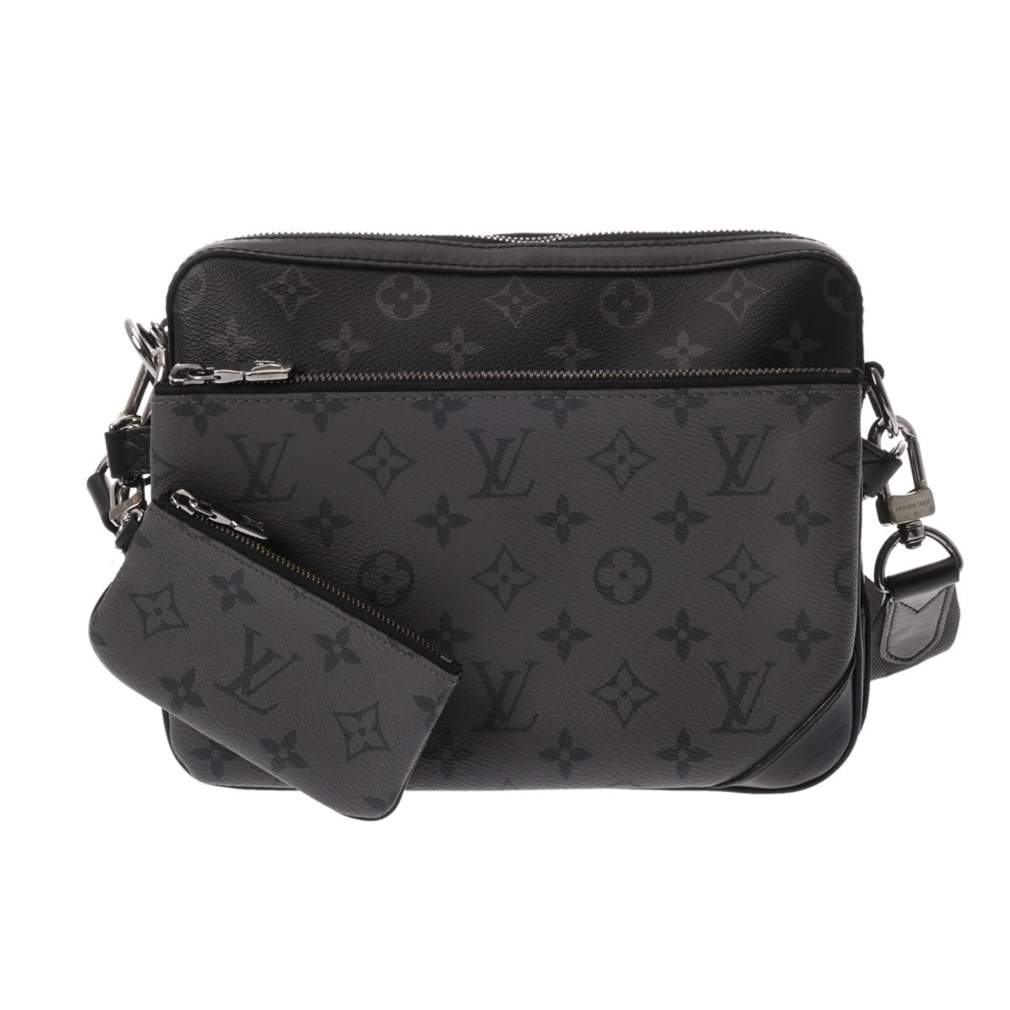 Louis Vuitton Black Gray Monogram Eclipse Shoulder Bag (Pre-Owned)