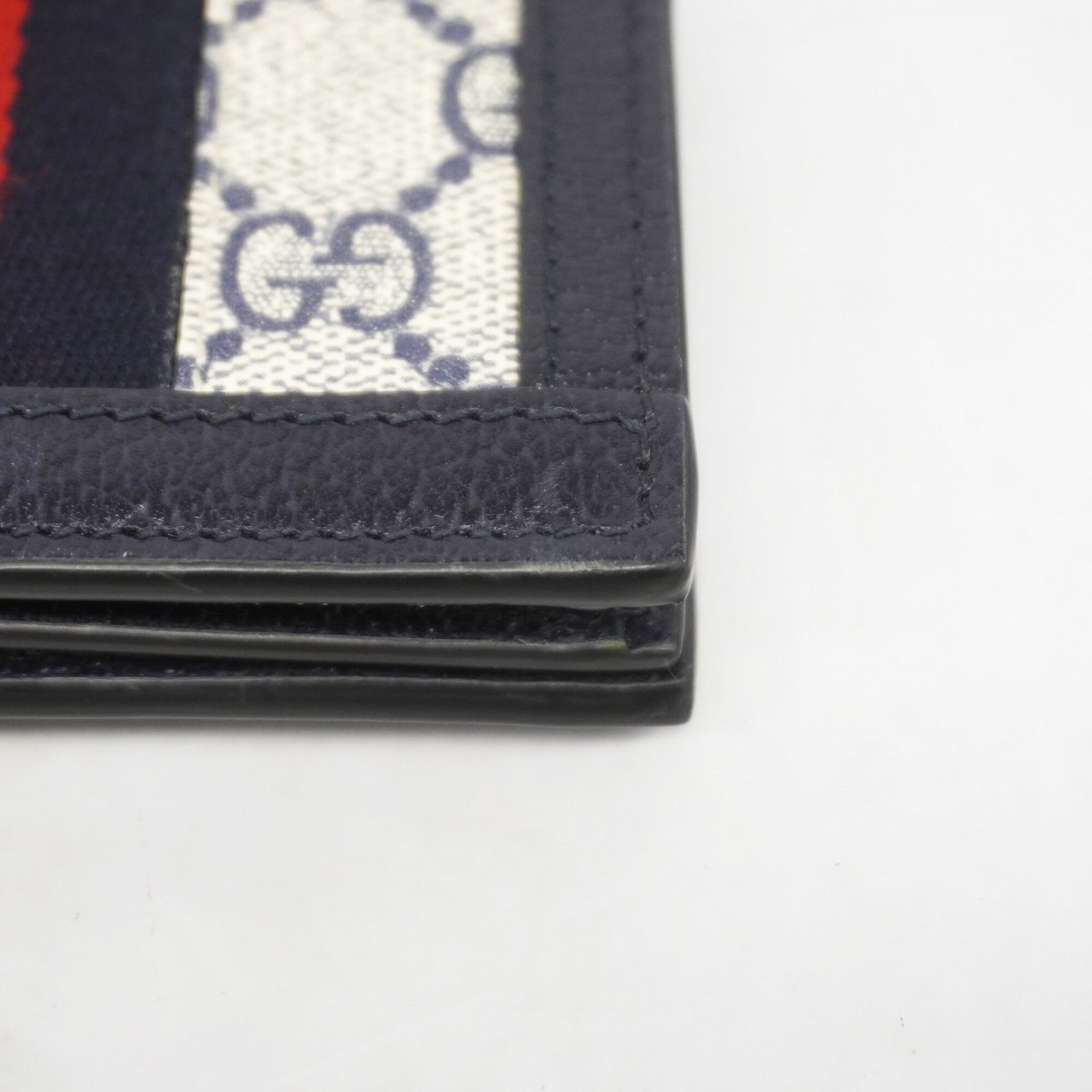 Gucci Navy Pvc Wallet (Bi-Fold) (Pre-Owned)