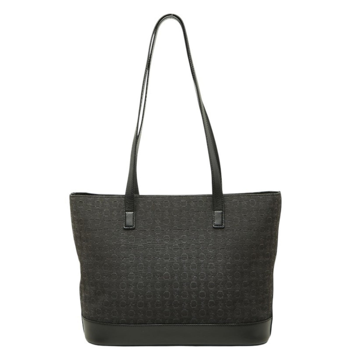 Celine Black Canvas Leather Shoulder Bag Tote Bag (Pre-Owned)