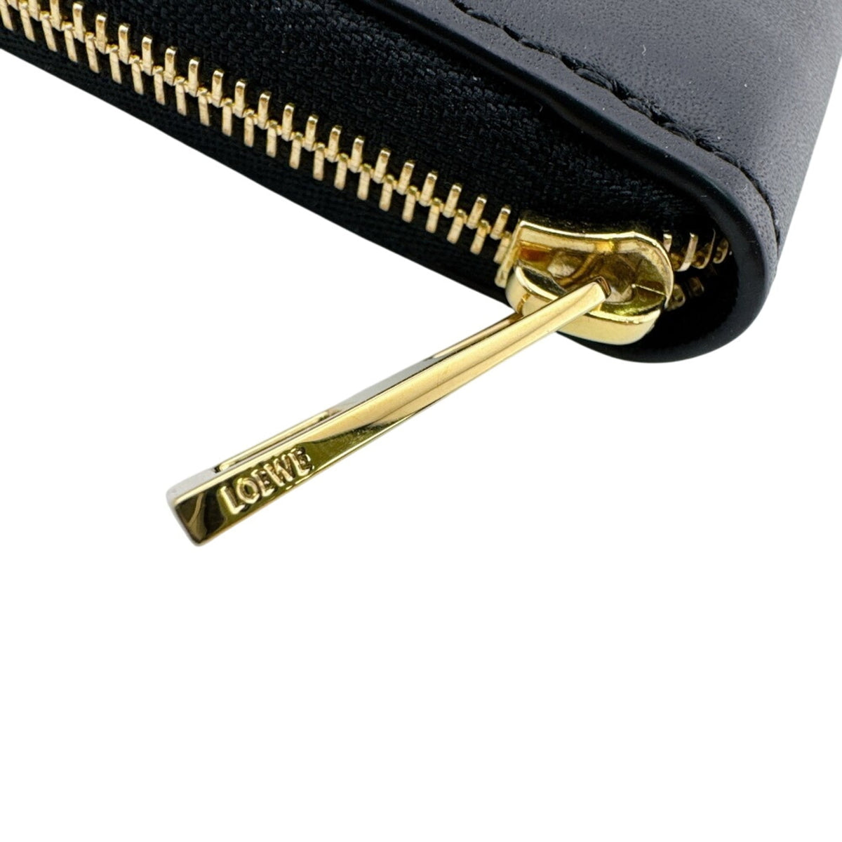 Loewe Black Orange Leather Long Wallet (Bi-Fold) (Pre-Owned)
