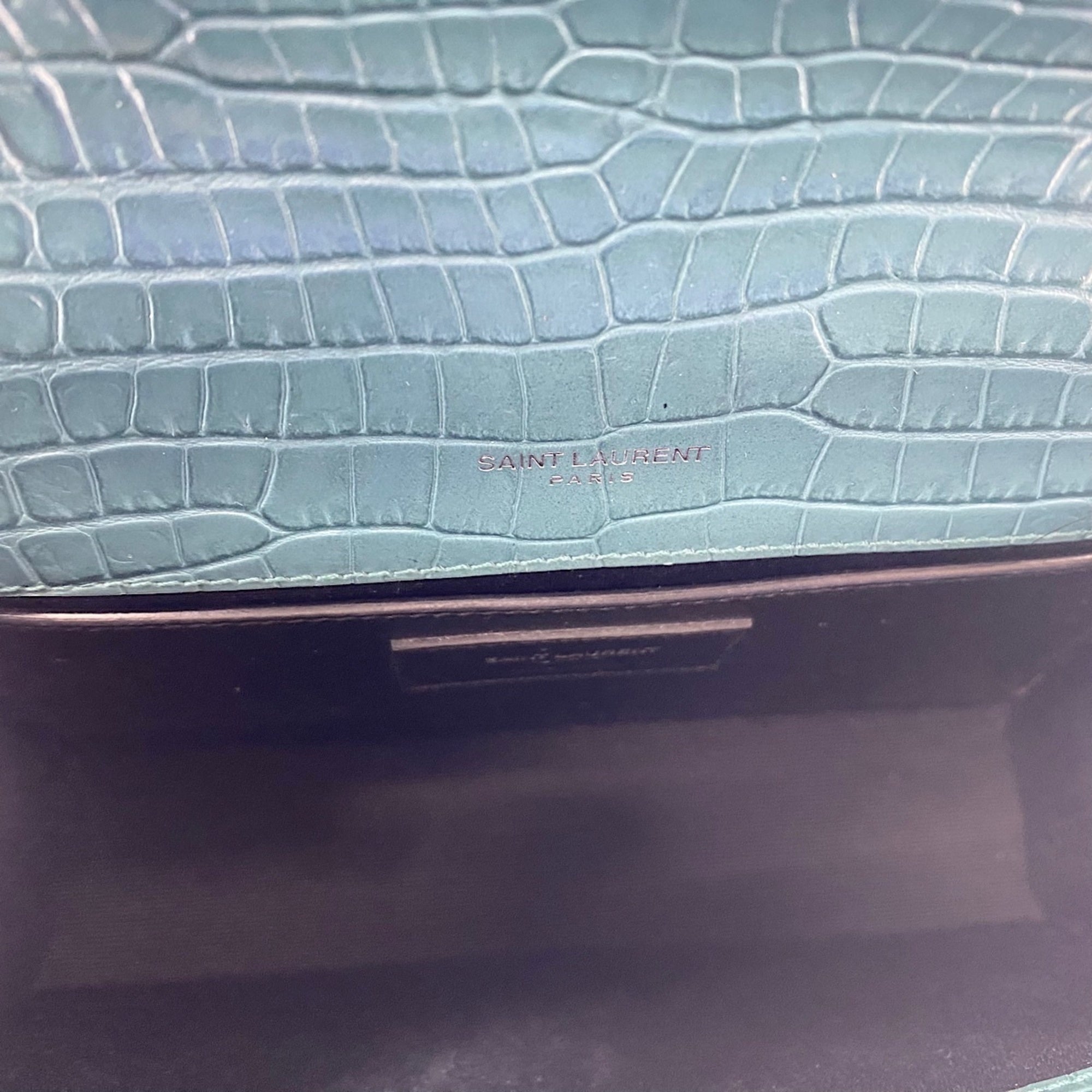 Yves Saint Laurent Green Leather Shoulder Bag (Pre-Owned)