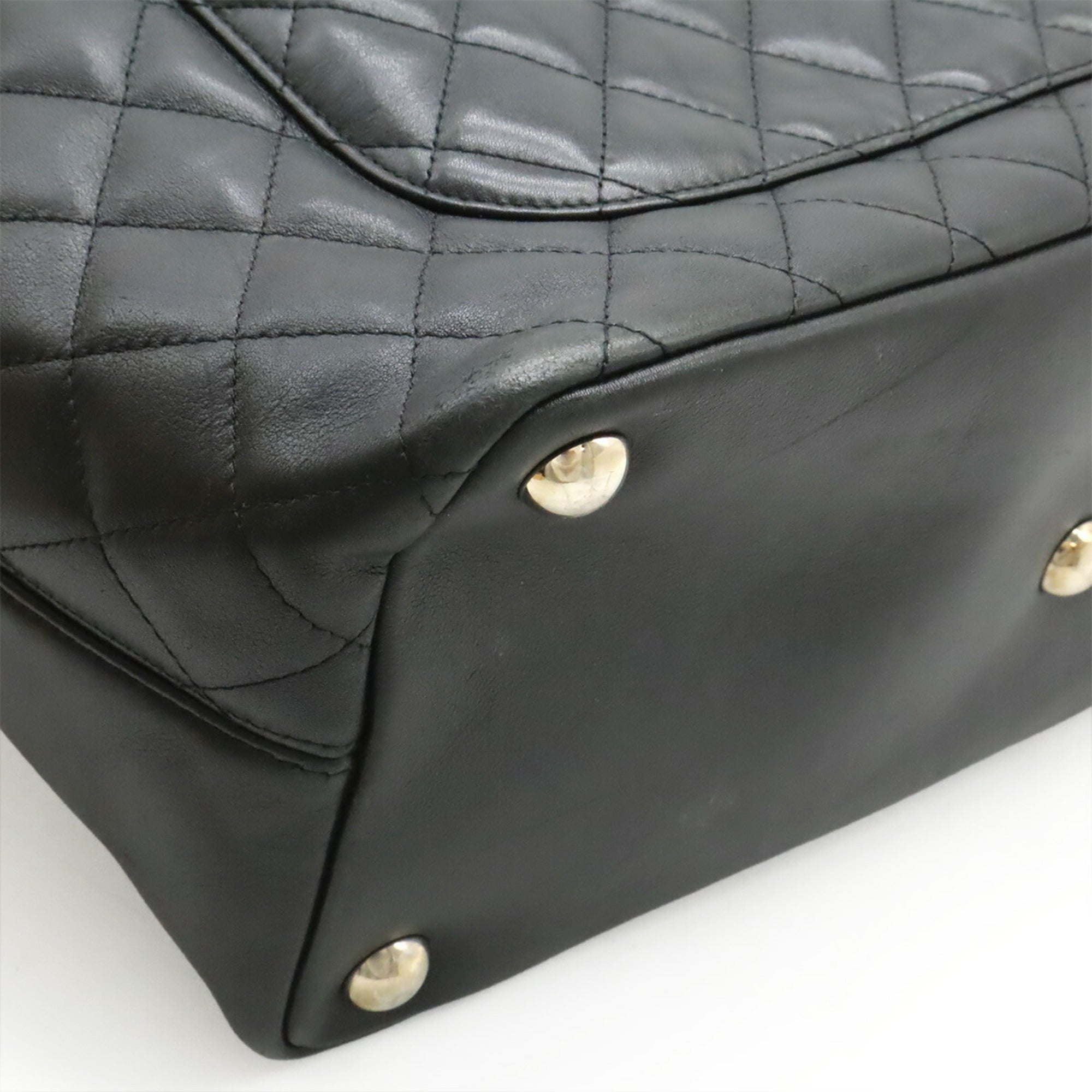 Chanel Black Pink Leather Shoulder Bag Tote Bag (Pre-Owned)