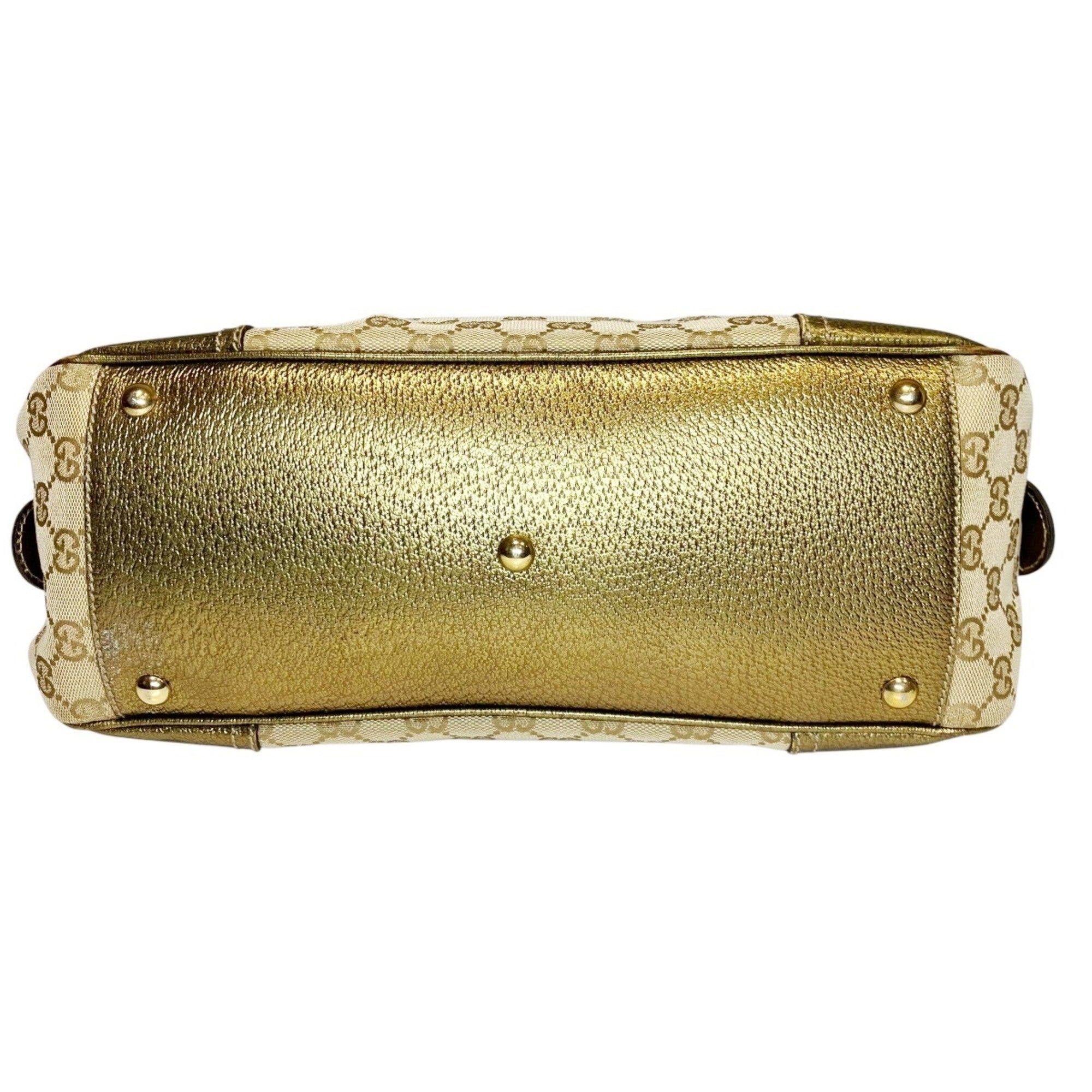 Gucci Brown Canvas Handbag (Pre-Owned)