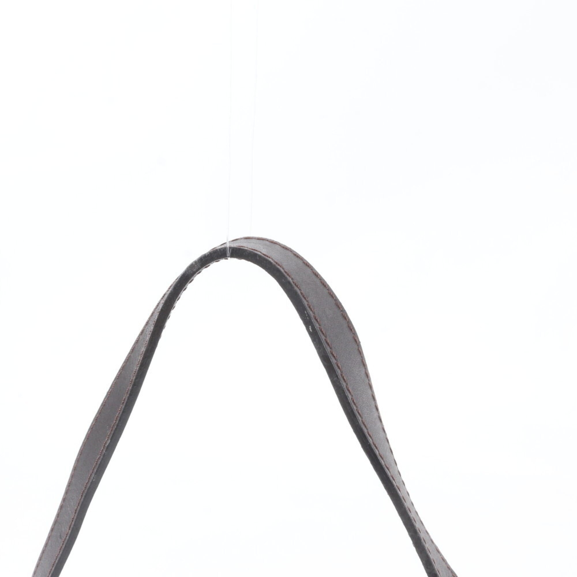 Fendi Brown Leather Canvas Handbag Shoulder Bag (Pre-Owned)