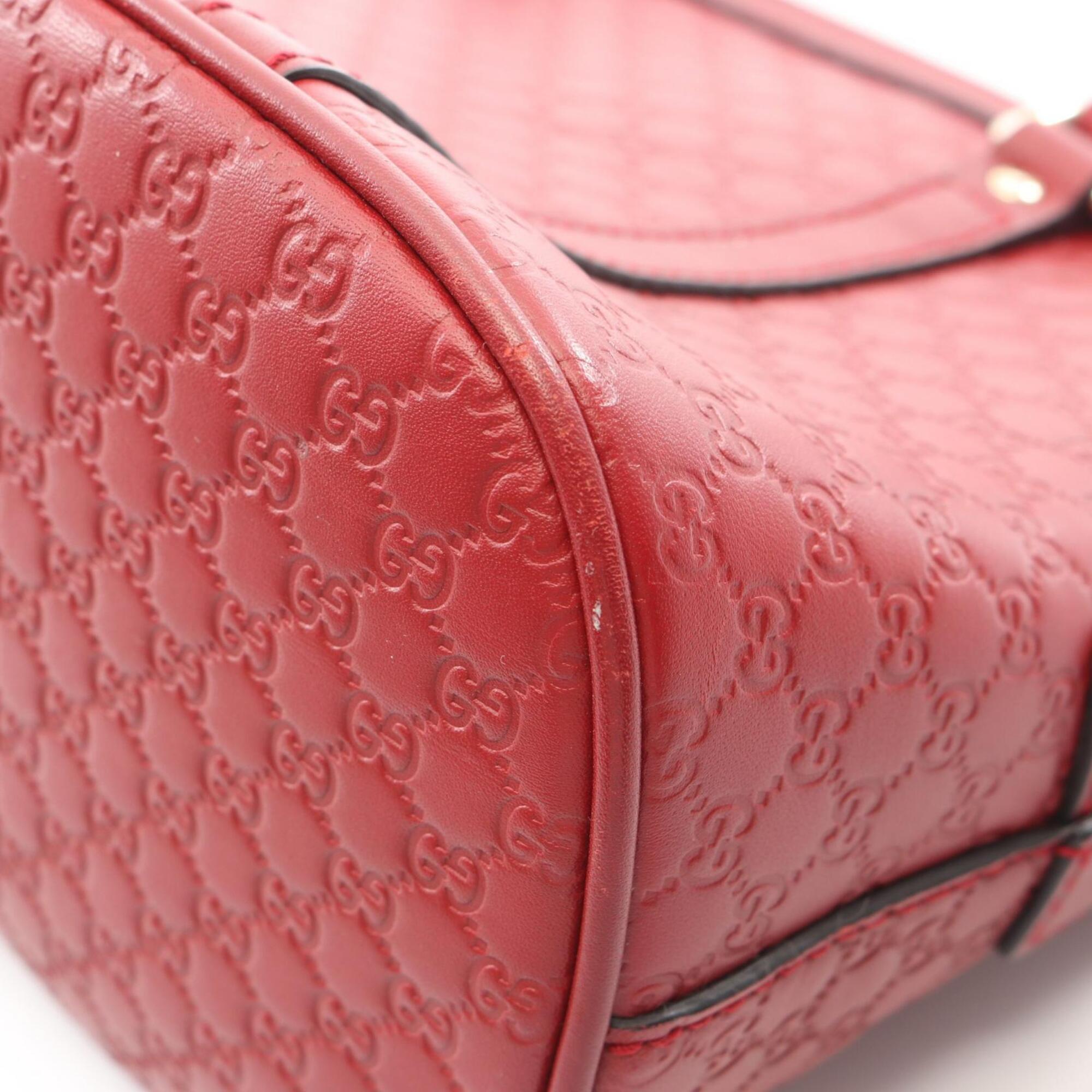 Gucci Red Color Leather Handbag (Pre-Owned)