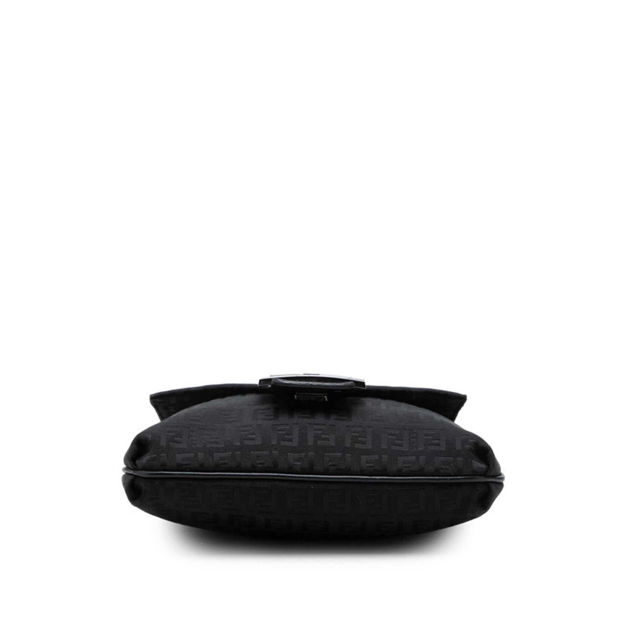 Fendi Black Canvas Leather Shoulder Bag (Pre-Owned)