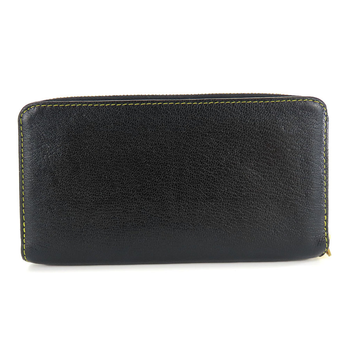 Louis Vuitton Black Leather Long Wallet (Bi-Fold) (Pre-Owned)