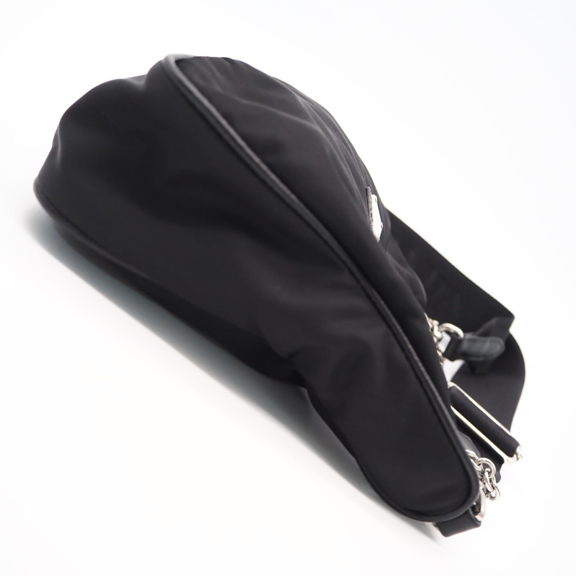 Prada Black Nylon Pouch Shoulder Bag (Pre-Owned)