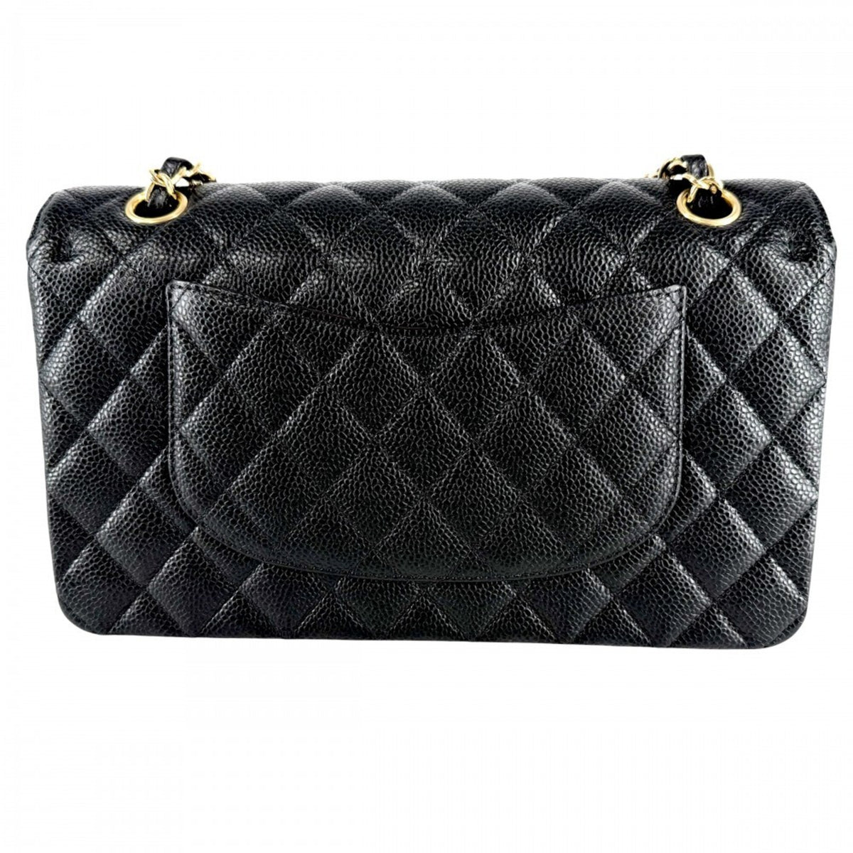 Chanel Matelasse Black Grained Calfskin Shoulder Bag (Pre-Owned)
