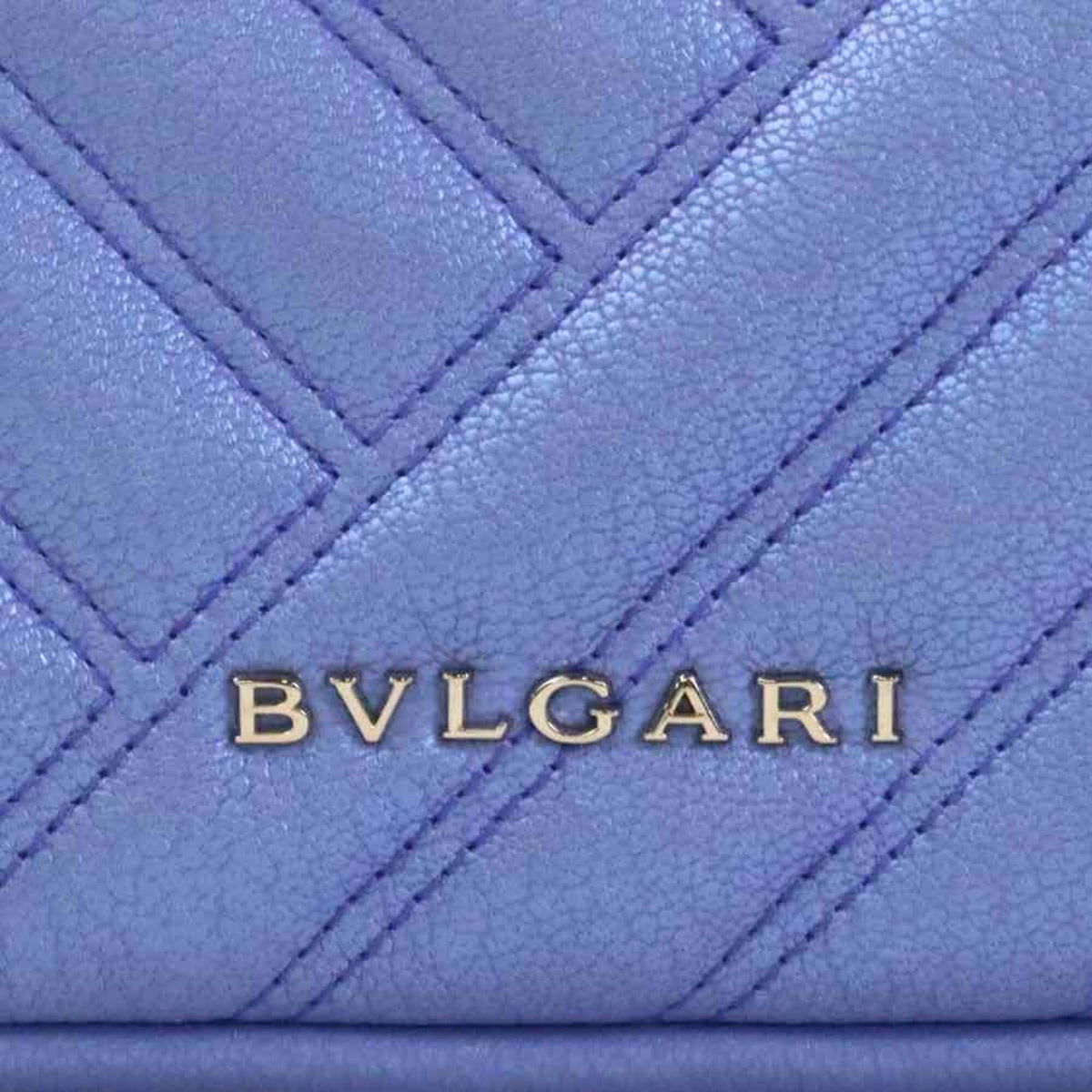 Bvlgari Metallic Purple Leather Shoulder Bag (Pre-Owned)