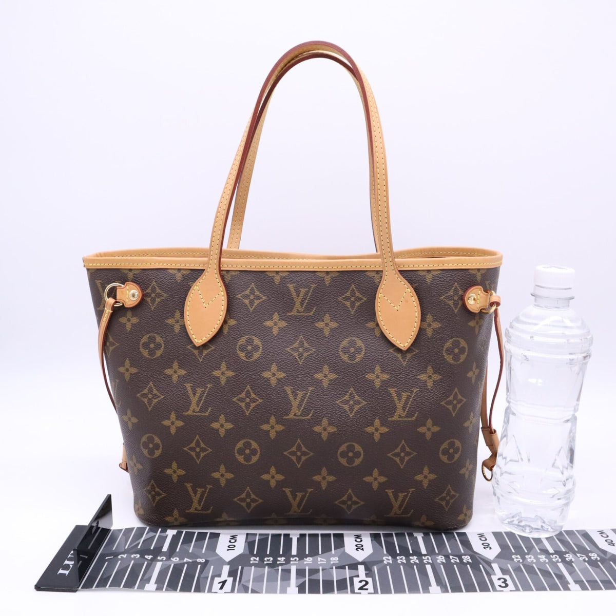 Louis Vuitton Monogram Beige Brown Coated Canvas Leather Handbag (Pre-Owned)