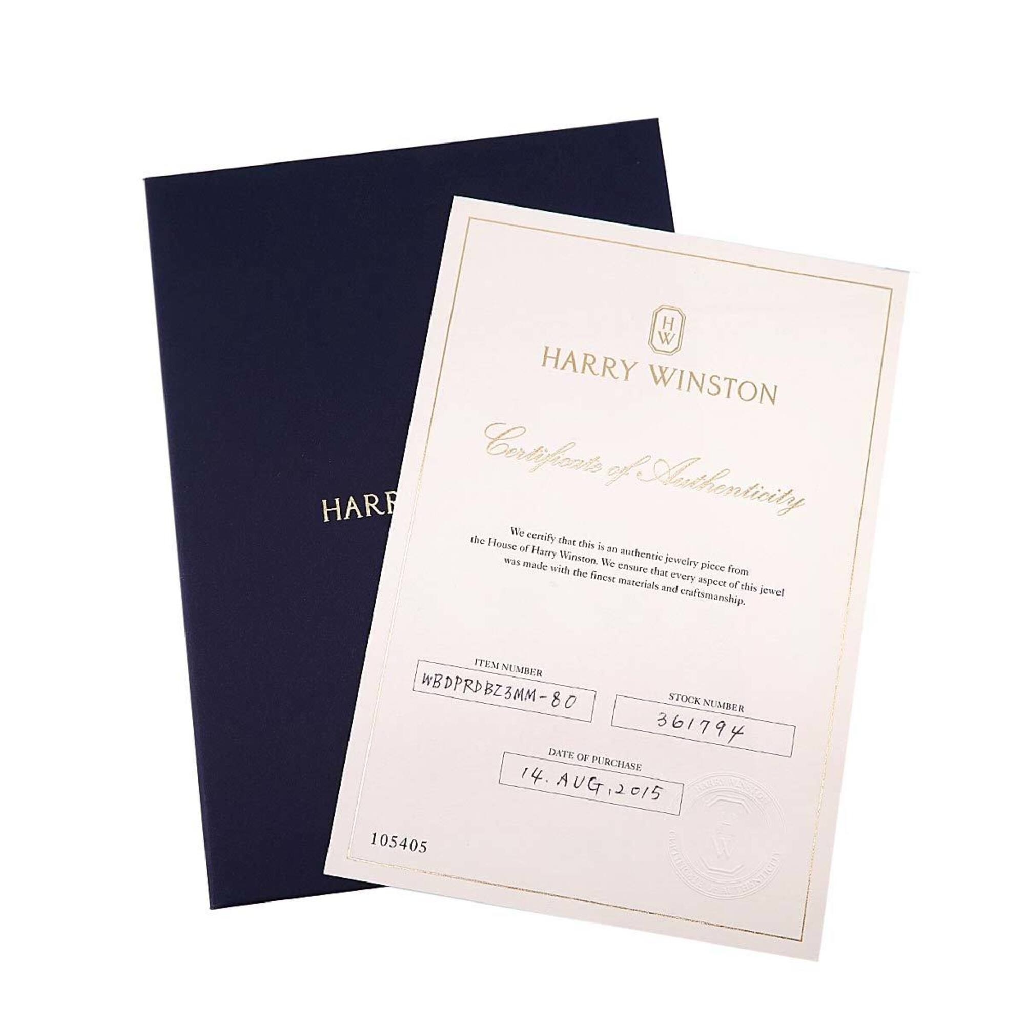 Harry Winston Platinum 950 Band Ring (Pre-Owned)