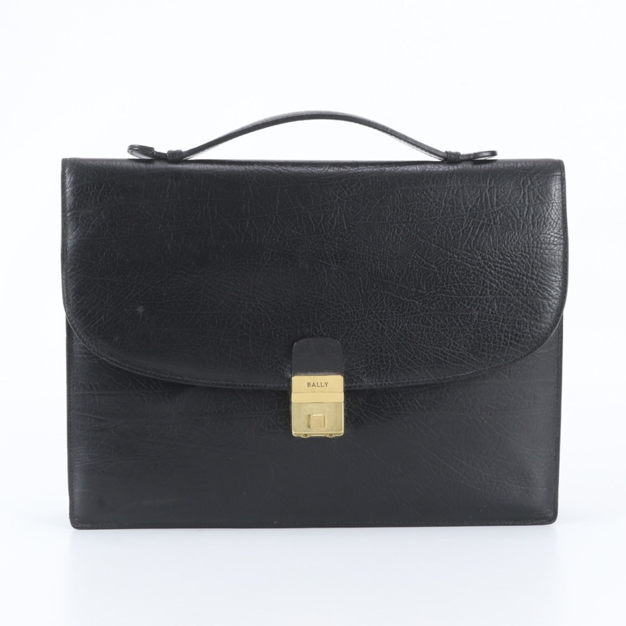 Bally Black Leather Briefcase (Pre-Owned)