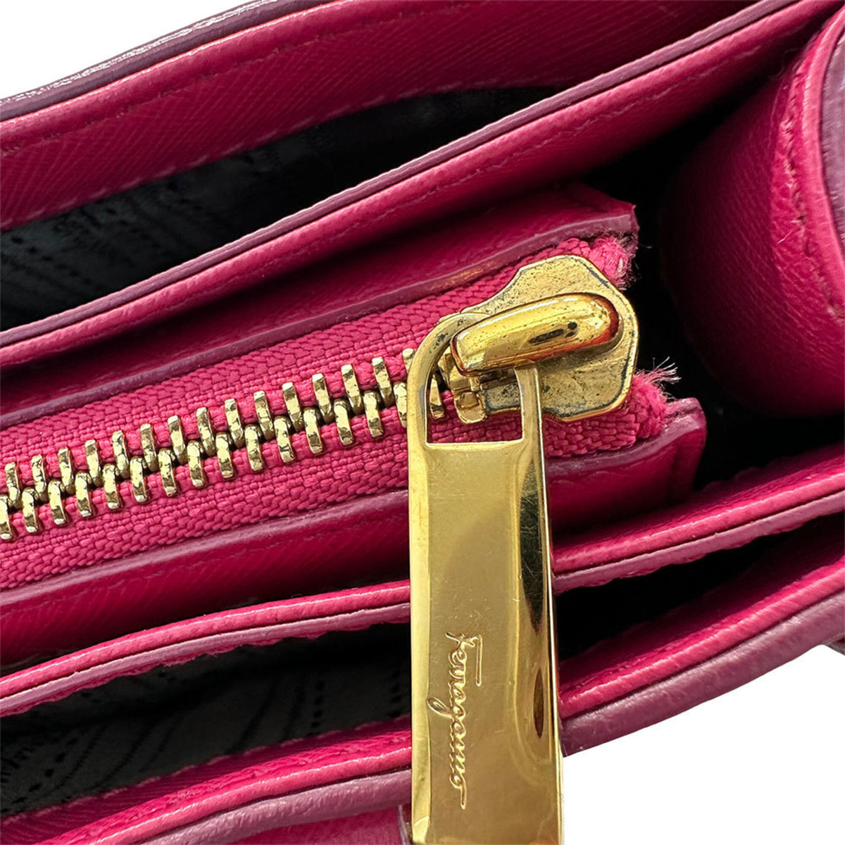 Salvatore Ferragamo Pink Leather Handbag Shoulder Bag (Pre-Owned)