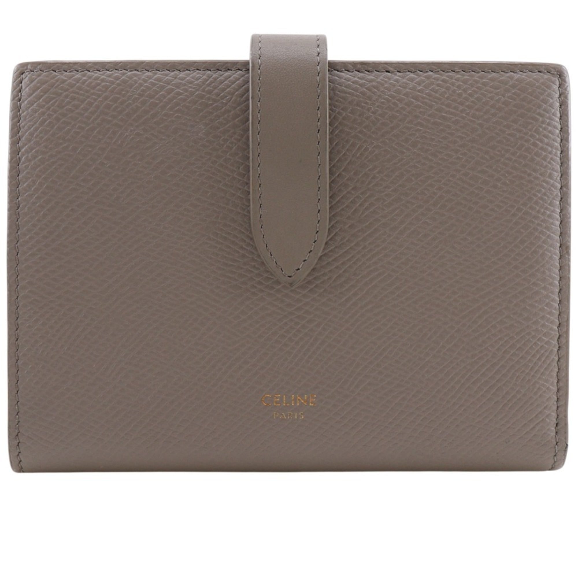 Celine Grayish Leather Wallet (Bi-Fold) (Pre-Owned)