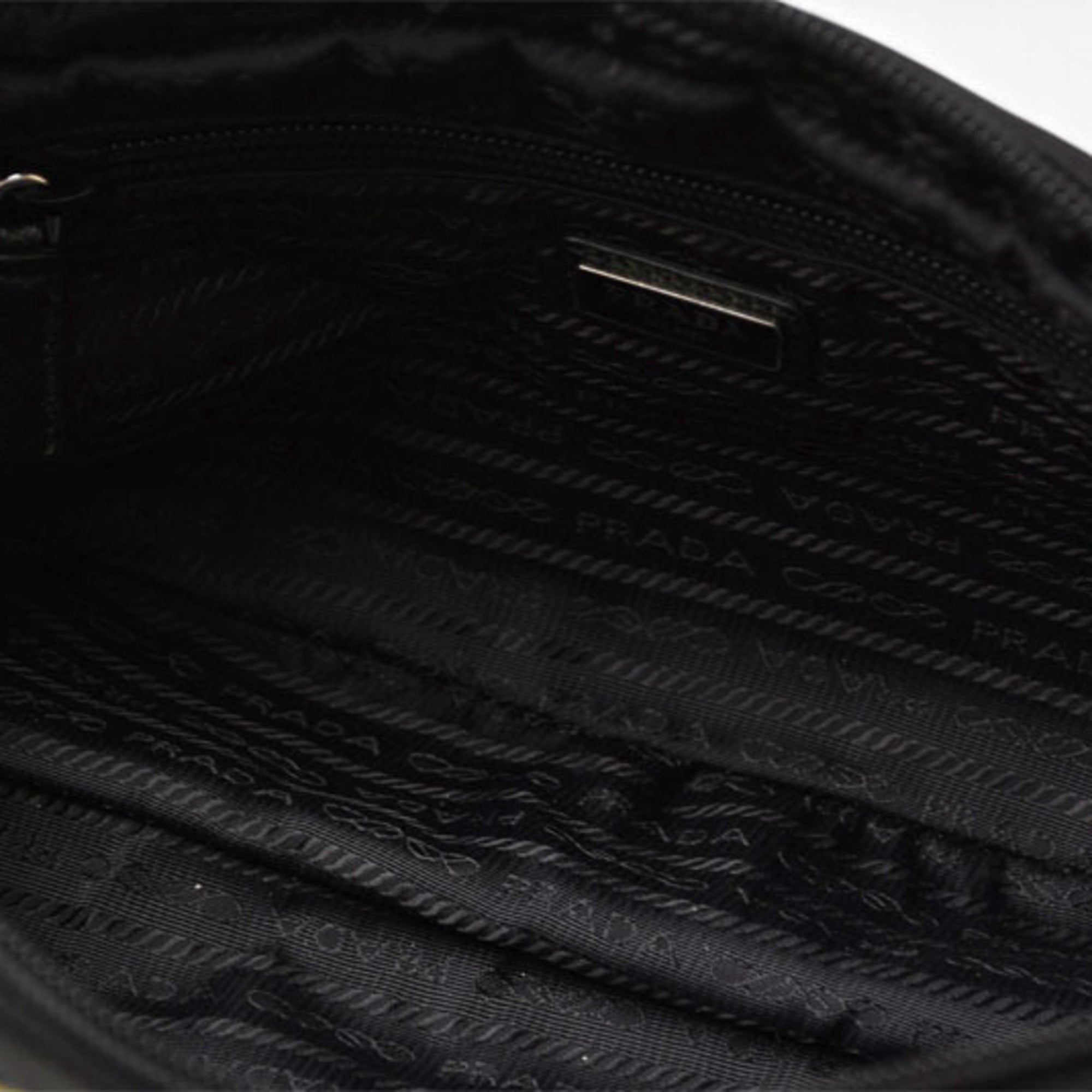 Prada Navy Black Nylon Clutch Bag (Pre-Owned)