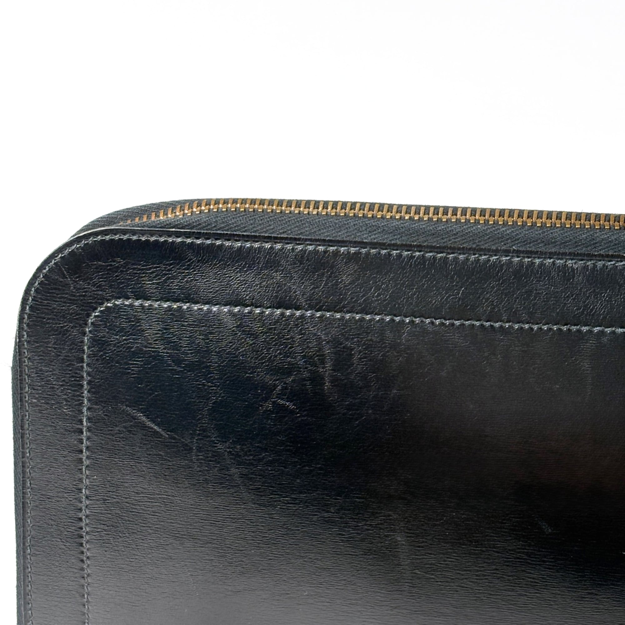 Hermes Black Box Calf Leather Clutch Bag (Pre-Owned)