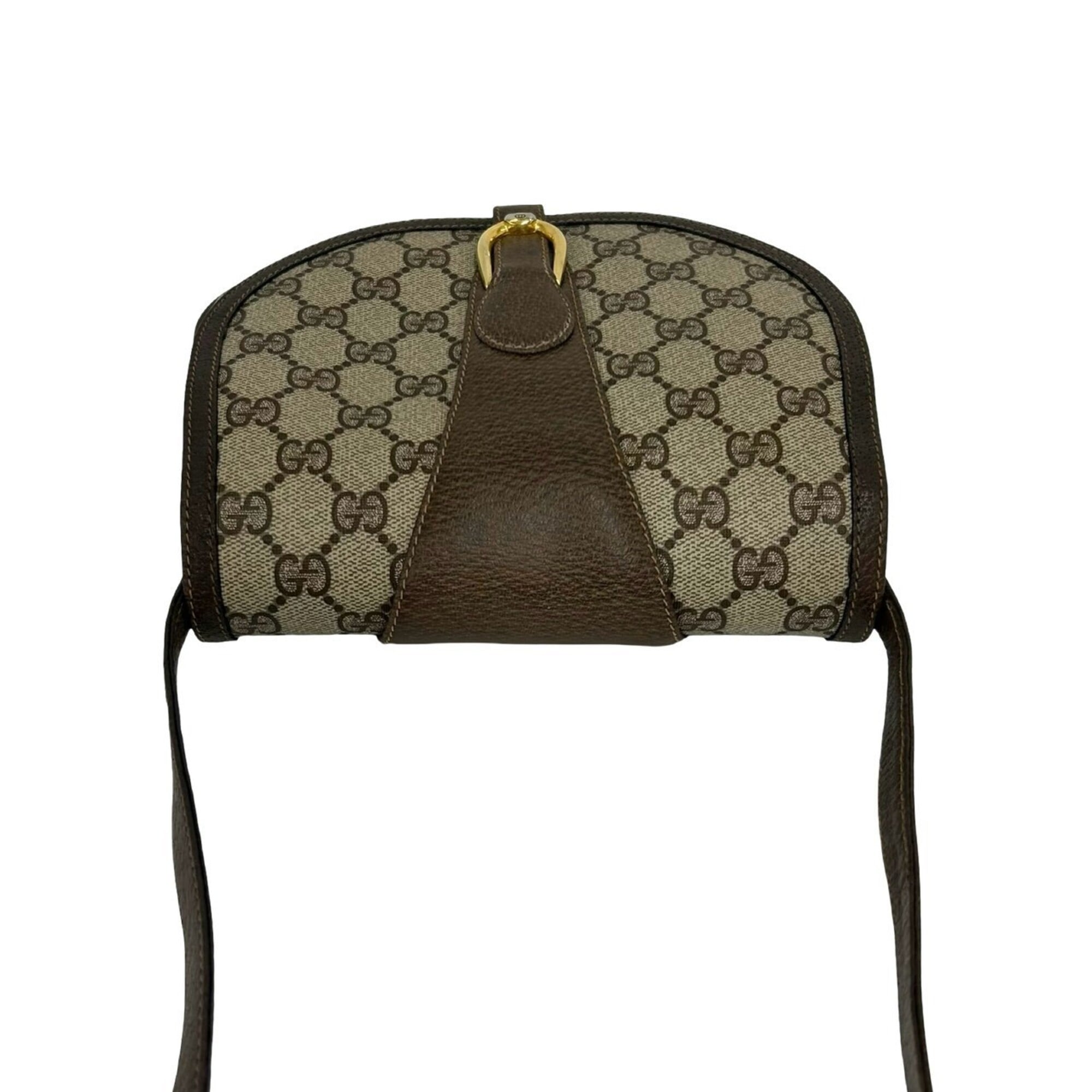 Gucci Brown Leather Pvc Pochette Shoulder Bag (Pre-Owned)