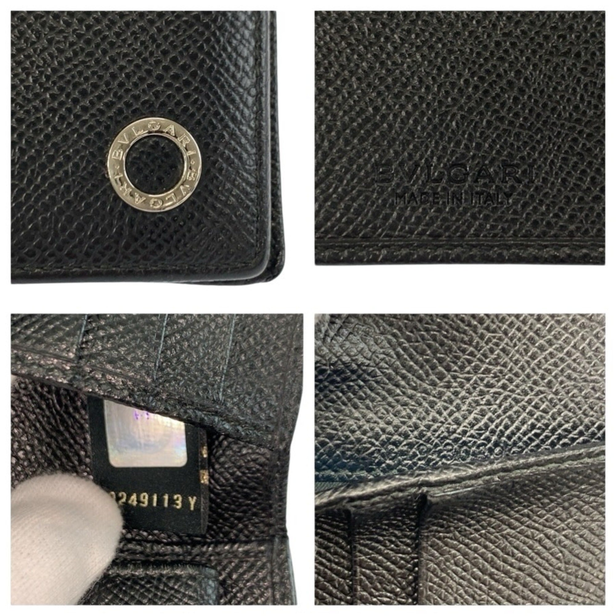 Bvlgari Black Leather Wallet (Bi-Fold) (Pre-Owned)