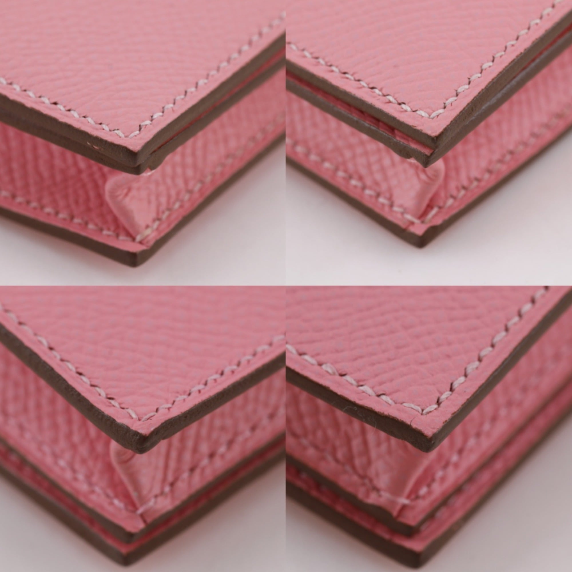 Hermes Pink Rose Confetti Epsom Leather Long Wallet (Bi-Fold) (Pre-Owned)