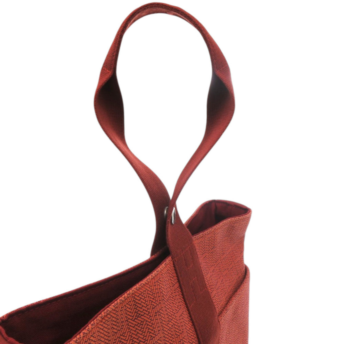 Hermes Orange Toile H Handbag (Pre-Owned)
